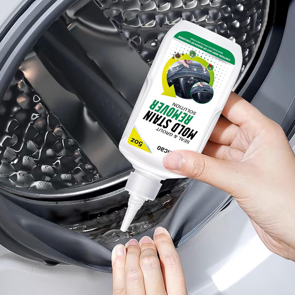 Stain Remover Gel Cleaner, Home Stain Remover Cleaner for Front Loader Washing Machine Black Stain