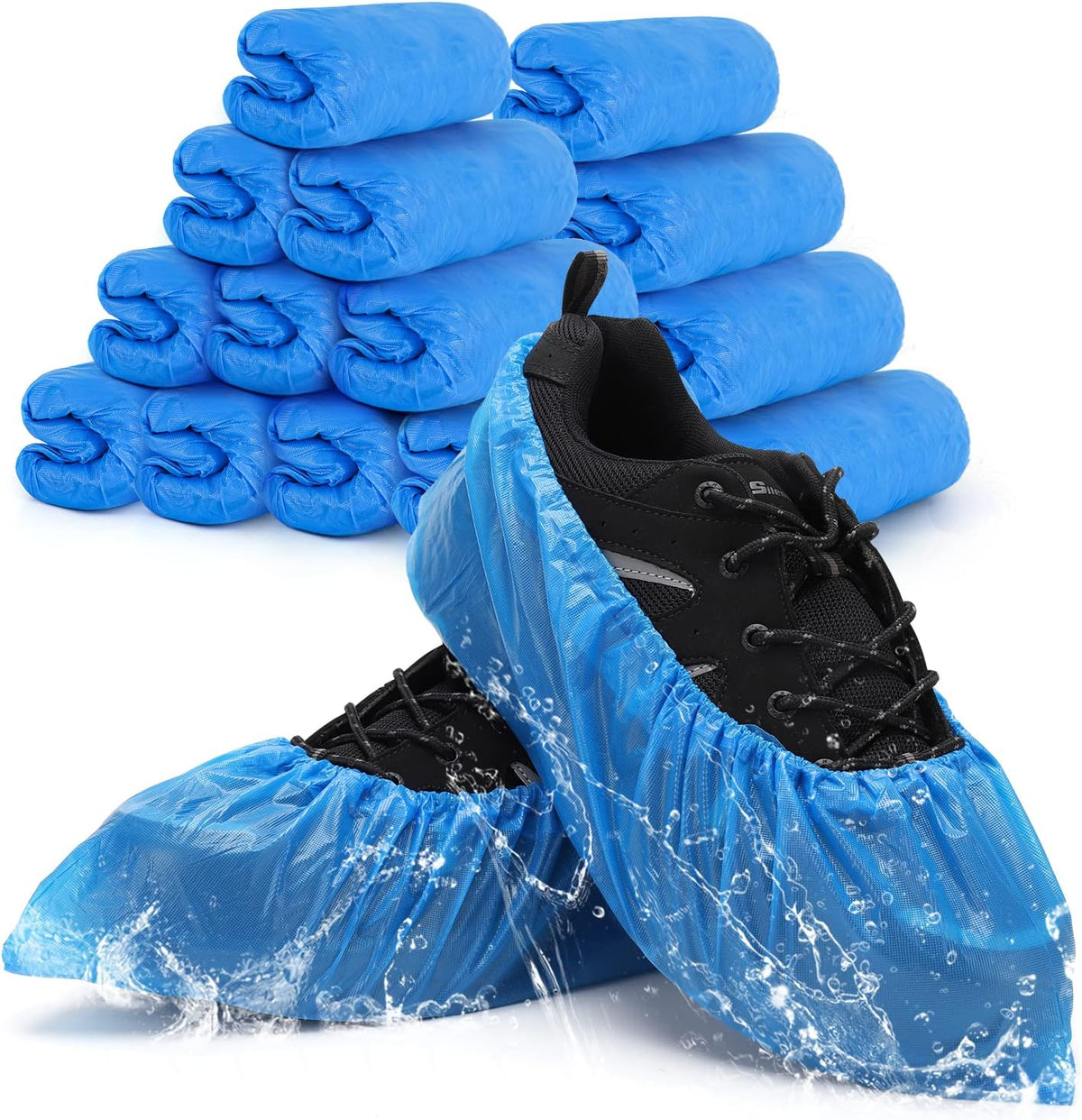 Shoe Covers Disposable Non Slip for Indoors Pack of 200 (100 pairs) Recyclable Shoe Booties