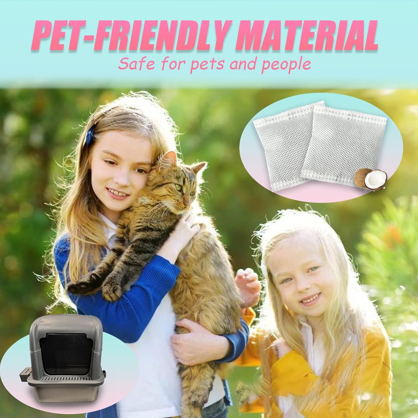 12 Pack Universal Odor Eliminator for Hooded Cat Litter Box, Natural Activated Charcoal Filters