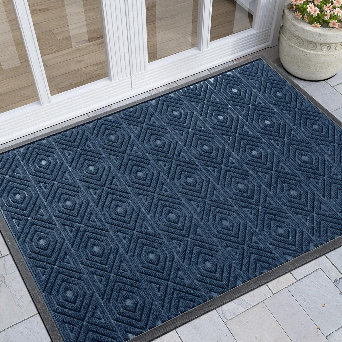 Yimobra Door Mat, Outdoor Indoor Entrance Welcome Mat, Heavy Entry Front Door Mat, Stain & Fade