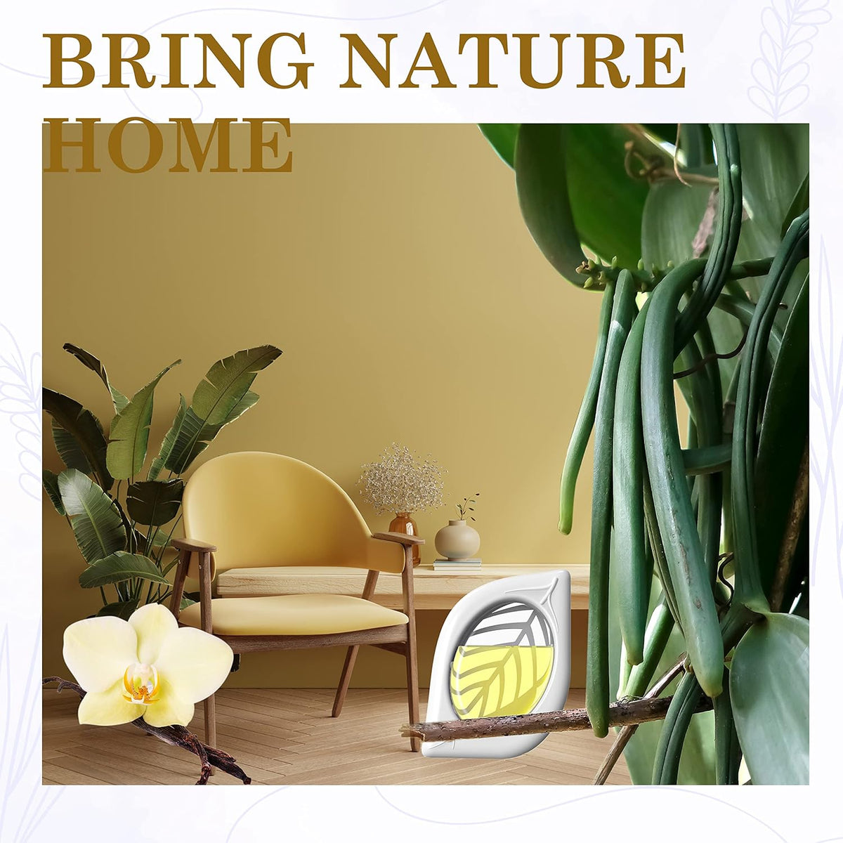 Air Freshener for Home, 4 Pack, Vanilla, Odor Eliminator for Small Area Closets Bathroom Pets