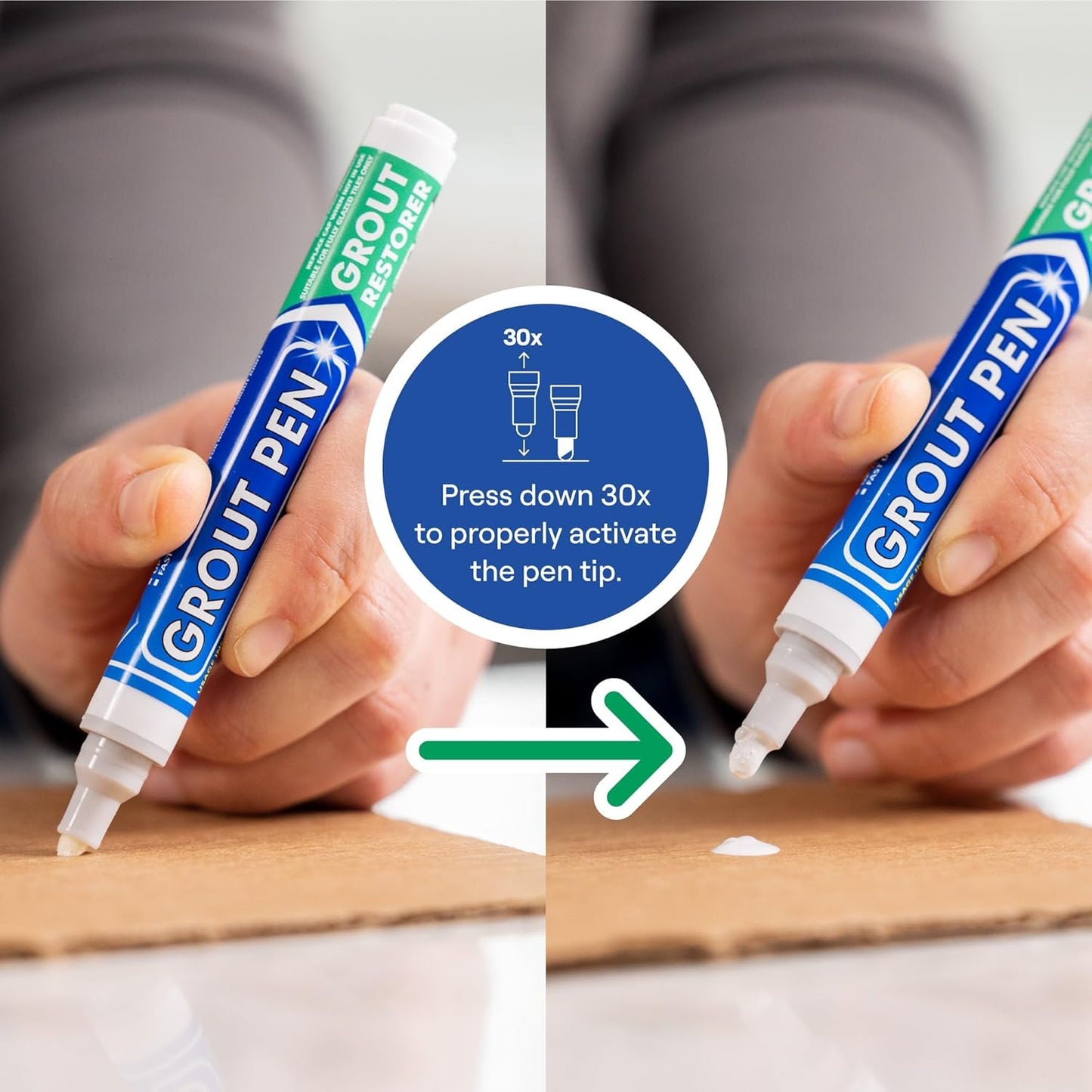 Grout Pen Tile Paint Marker: Waterproof Grout Paint, Tile Grout Colorant and Sealer Pen - Narrow