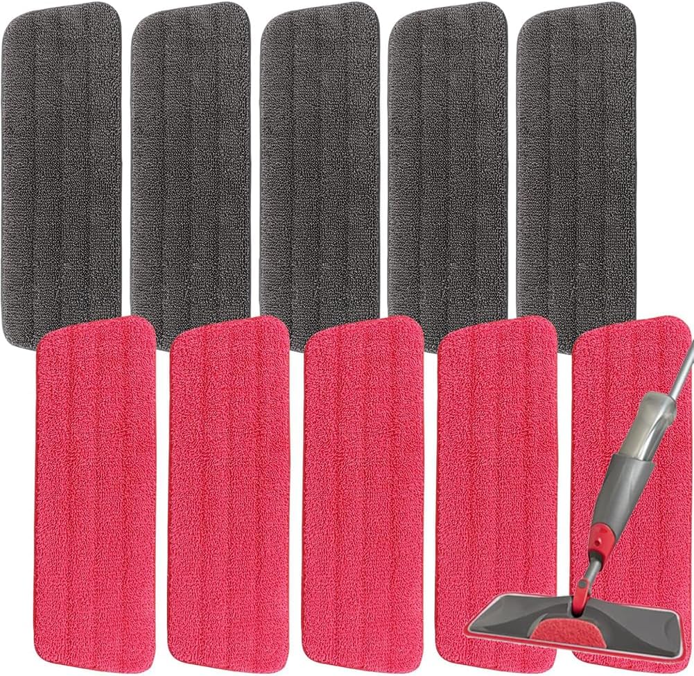 16.5 inch Microfiber Mop Pads for Rubbermaid Reveal Spray Mop and Any 16.5" Flat Mop - 10 Pack