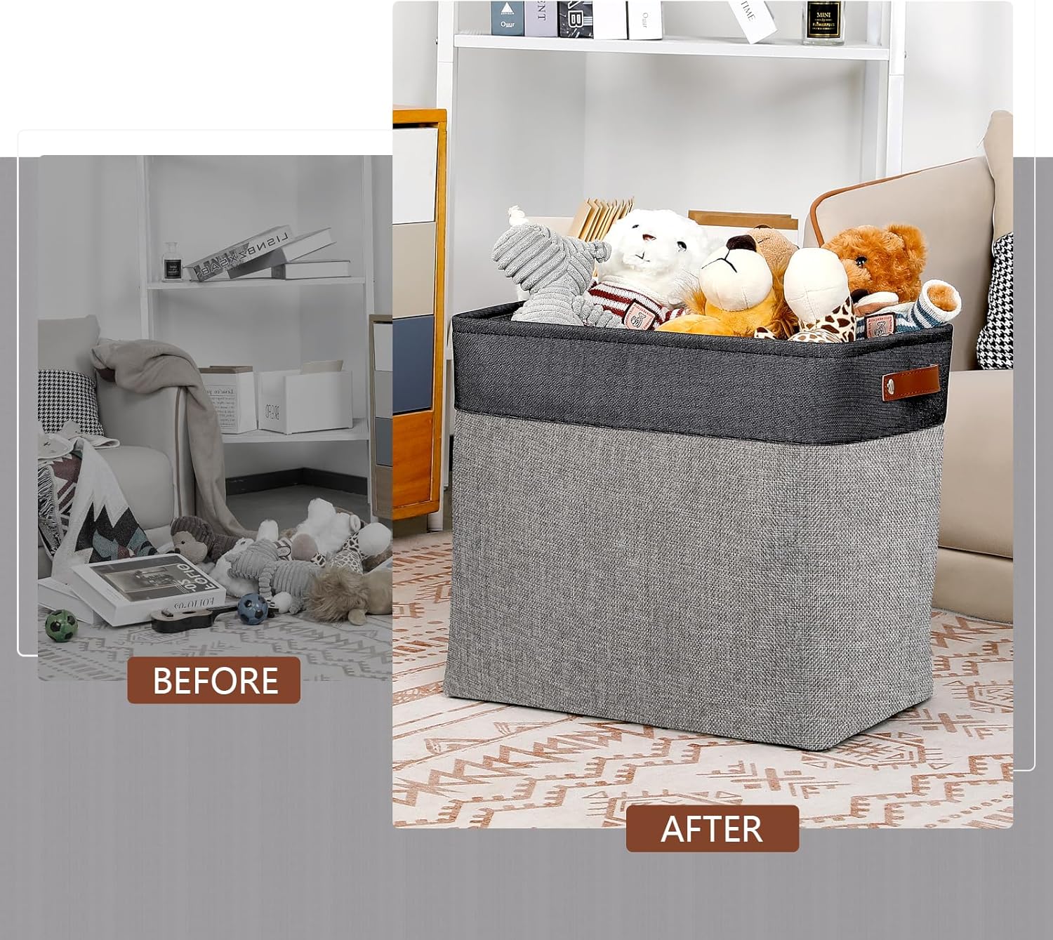 DULLEMELO Extra Large Storage Baskets, Fabric Storage Bins for Organizing Shelves Nursery Toys