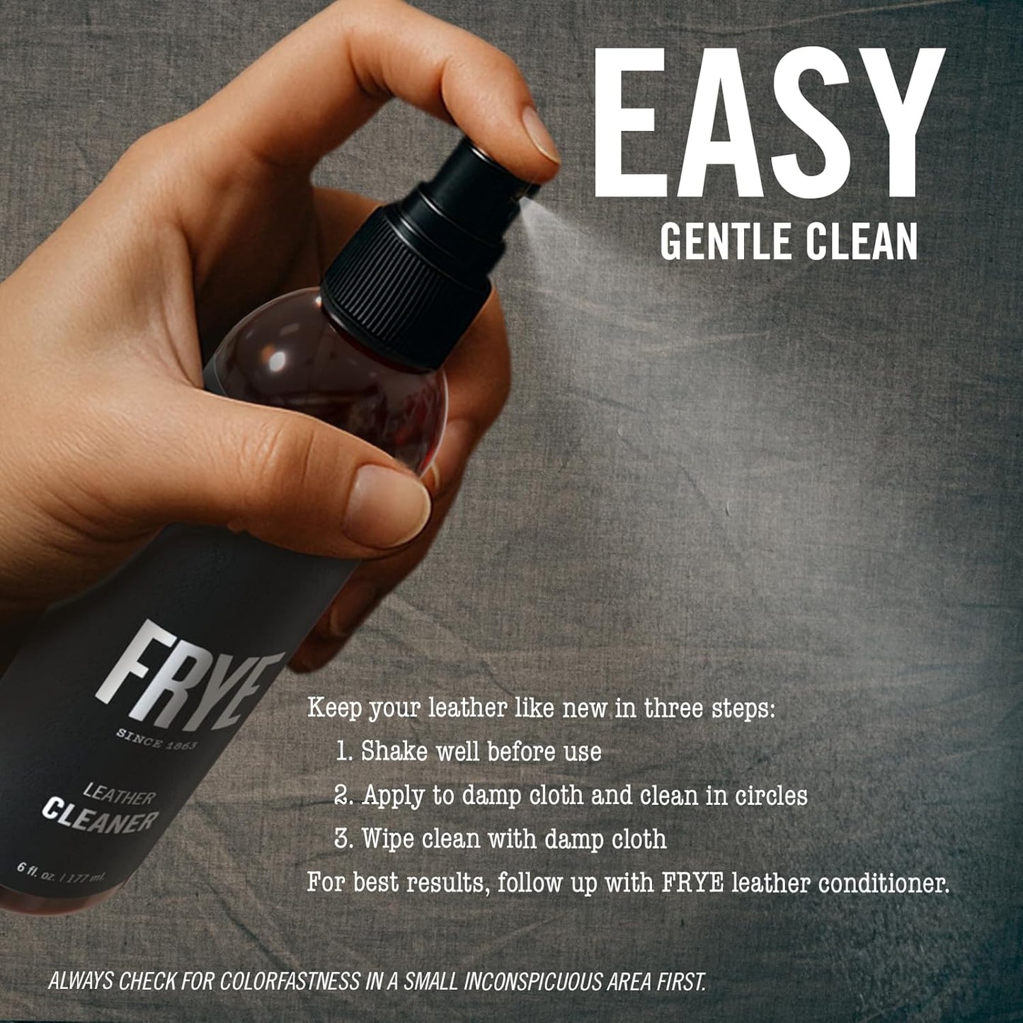 Frye Instant Leather Cleaner – Deep Clean for Leather | Non-Toxic, Made in USA | Gently Lifts Dirt