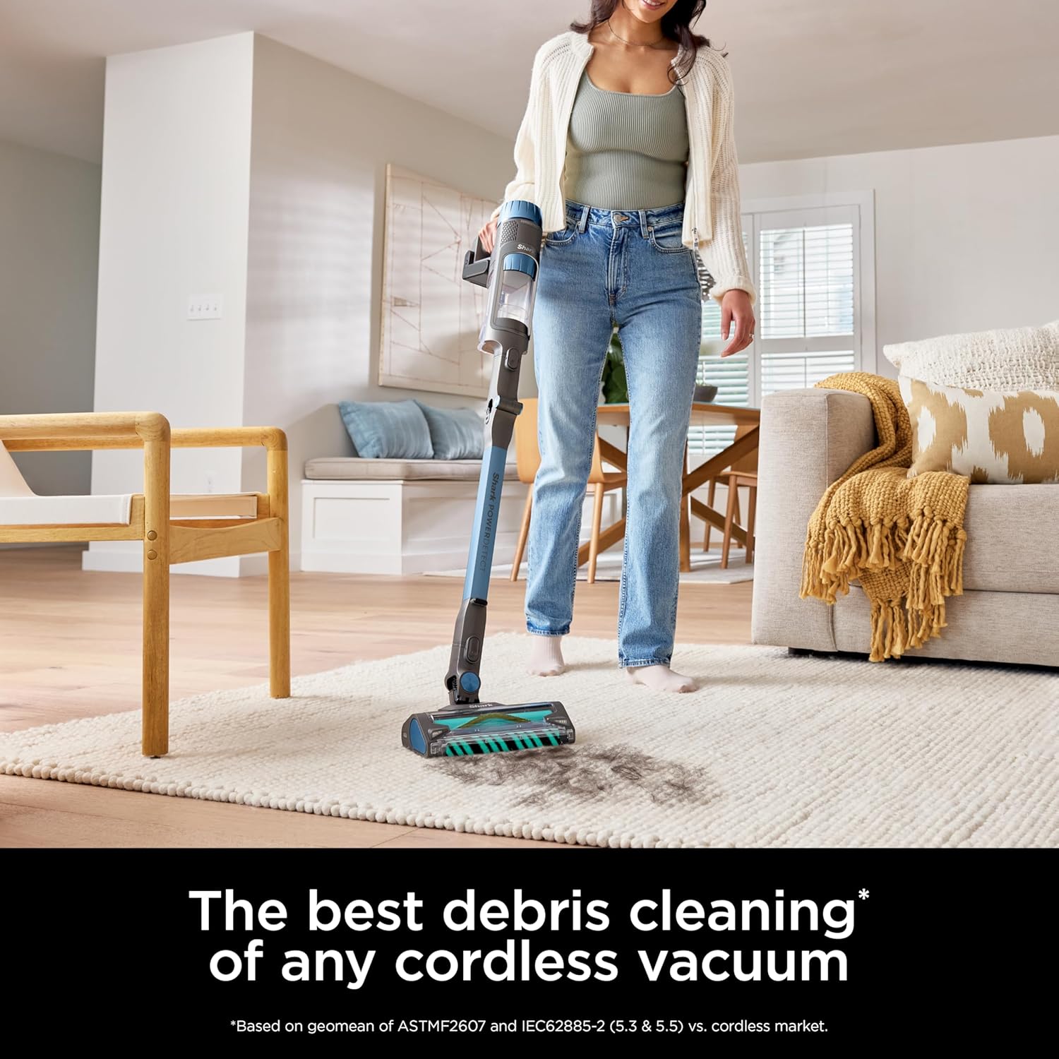 Shark PowerDetect Cordless Stick Vacuum, Powerful Suction, HEPA Filtration, Carpet & Hard Floor