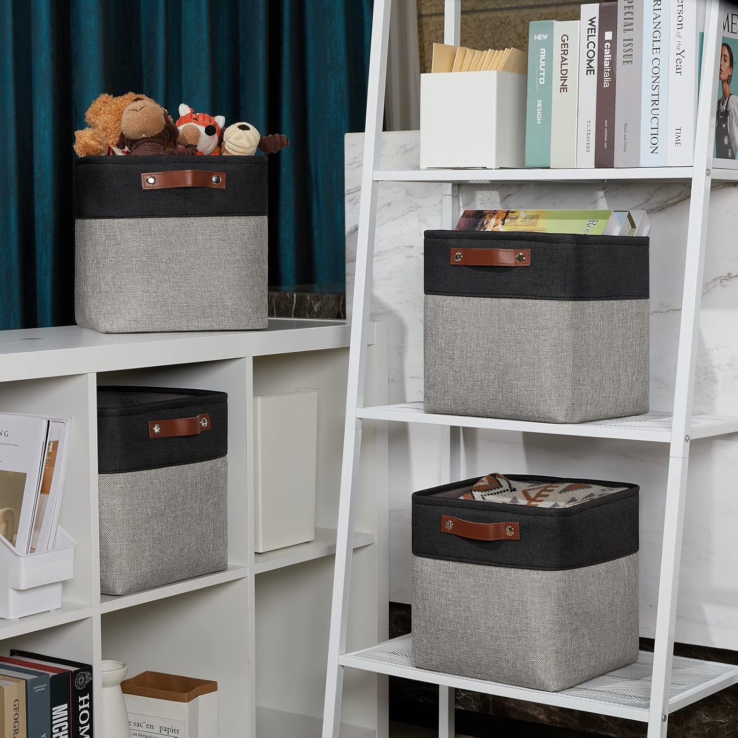 DULLEMELO 11x11 Cube Storage Bins for Cube organizer, Foldable Cube Storage Bins Baskets for