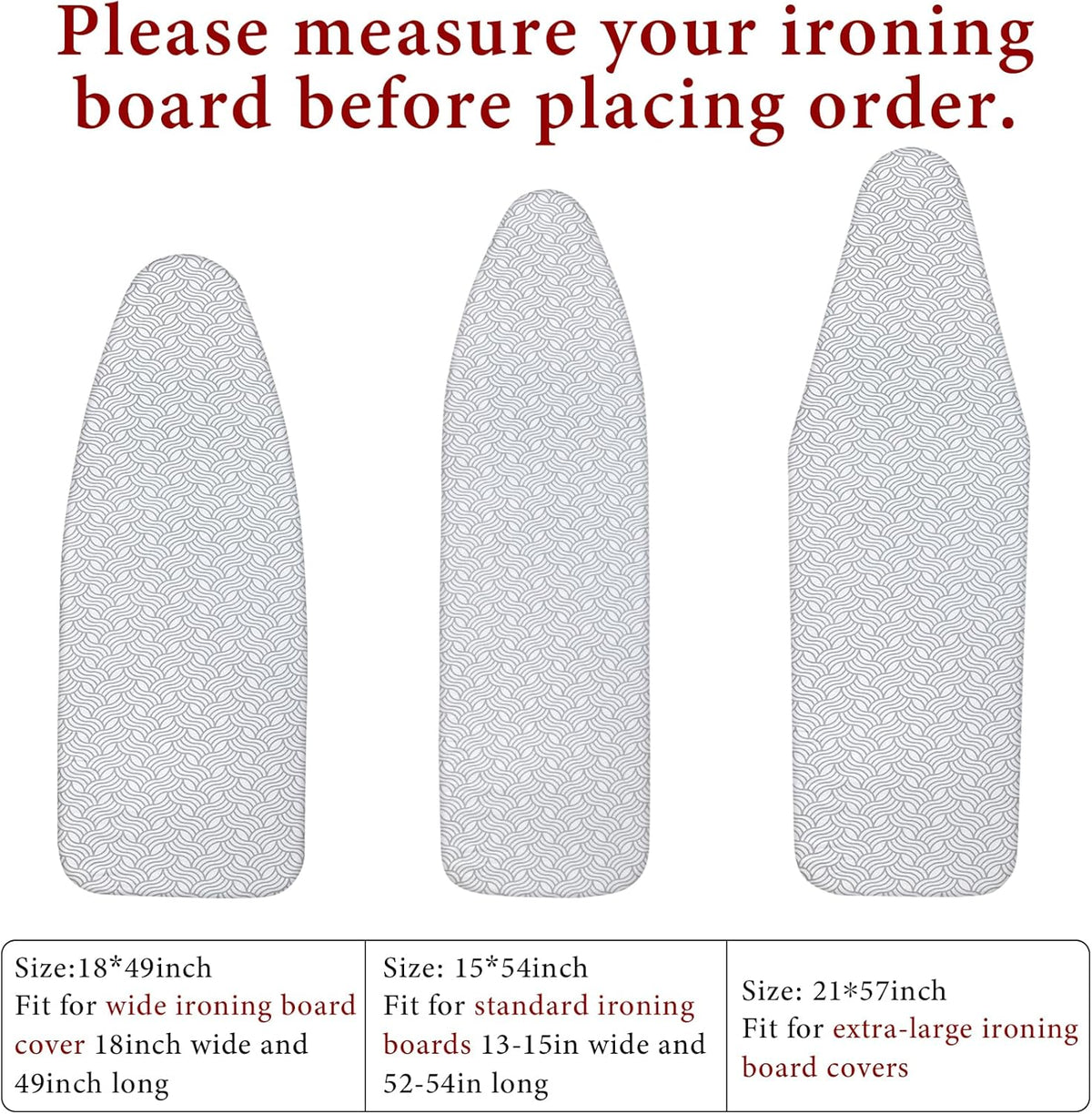 Dalykate Ironing Board Cover and Pad, 15" x 54", Thick Padding, Elastic Edge, Scorch & Stain