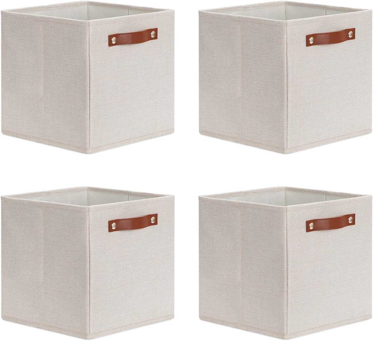 DULLEMELO Storage Boxes for Shelves Closet Storage,Sturdy Home Organization Bins for Gifts