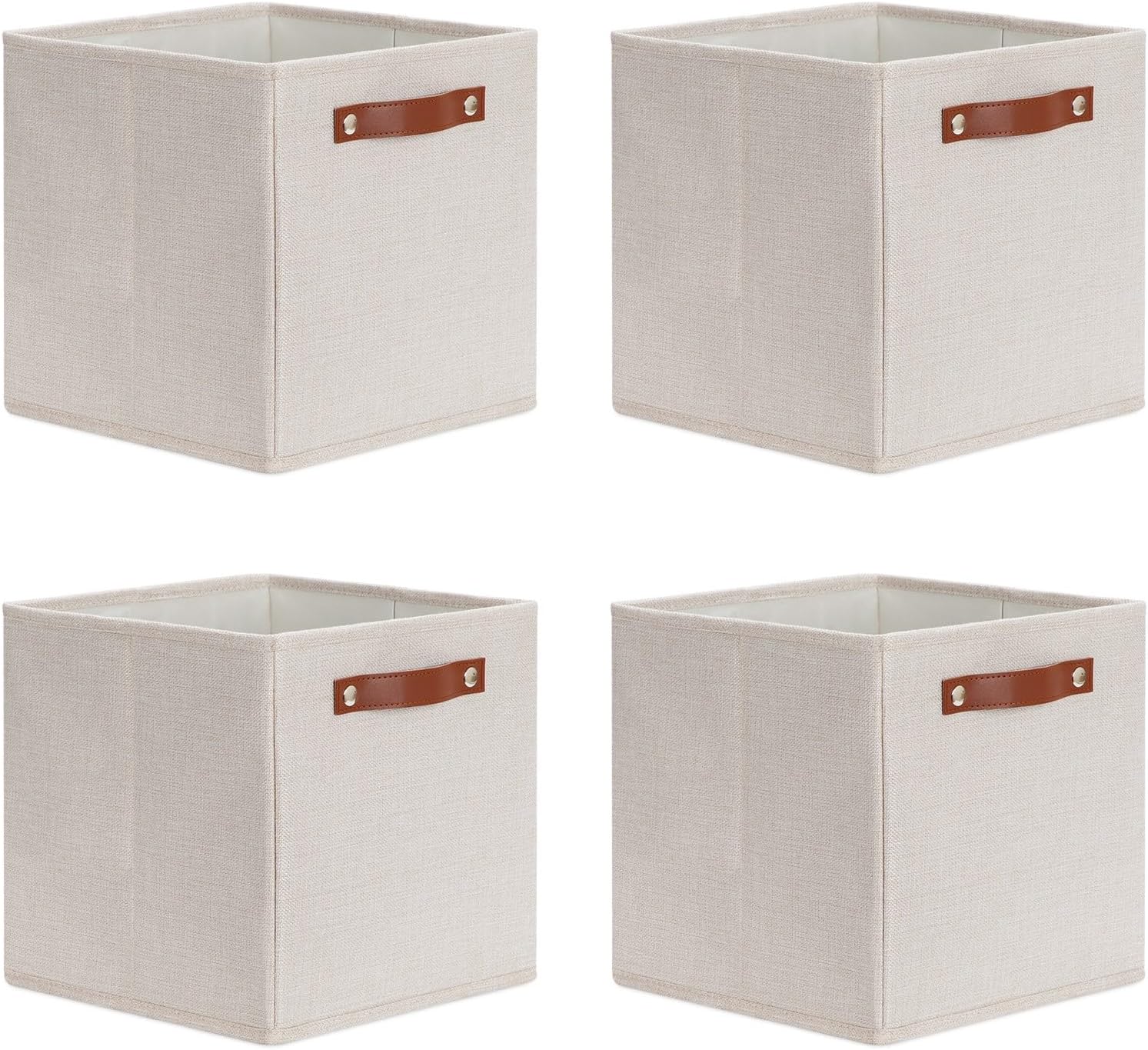 DULLEMELO Storage Boxes for Shelves Closet Storage,Sturdy Home Organization Bins for Gifts
