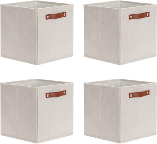 DULLEMELO Storage Boxes for Shelves Closet Storage,Sturdy Home Organization Bins for Gifts