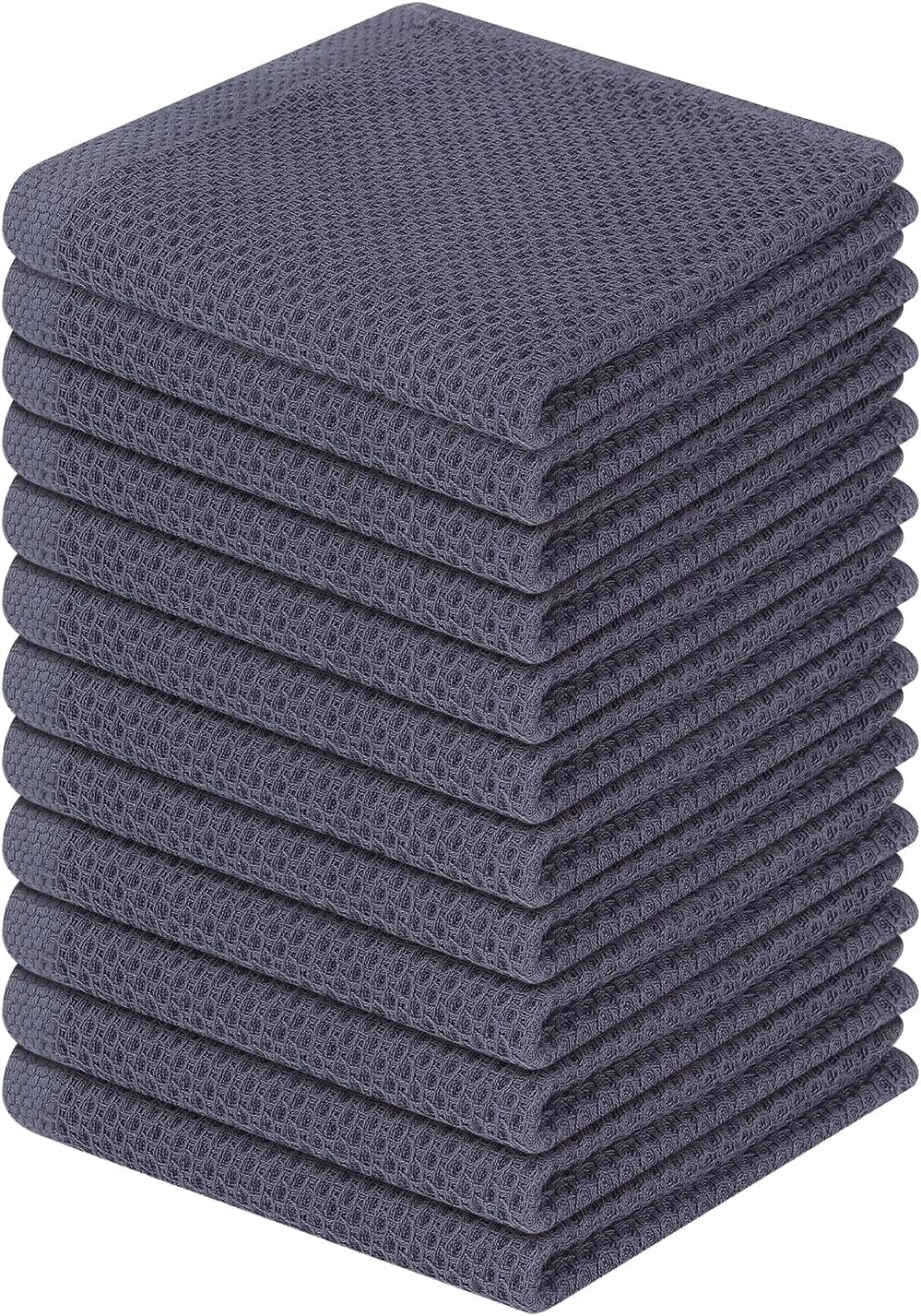 Homaxy 100% Cotton Waffle Weave Kitchen Dish Cloths, Ultra Soft Absorbent Quick Drying Dish Towels