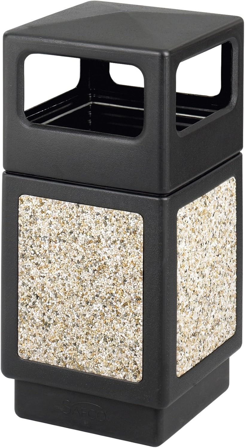 Safco Canmeleon Trash Can, 38 Gallons, Indoor and Outdoor Use, Durable & Weather-Resistant