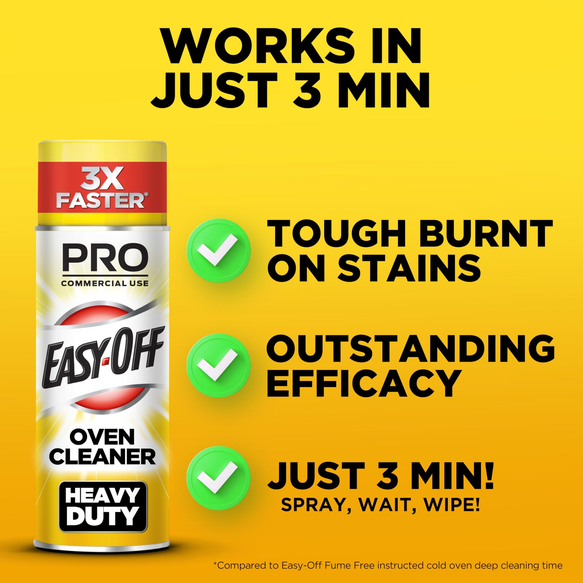 Easy-Off Professional Oven & Grill Cleaner, Removes Tough Burnt on Food and Grease, Lemon Scent, 24