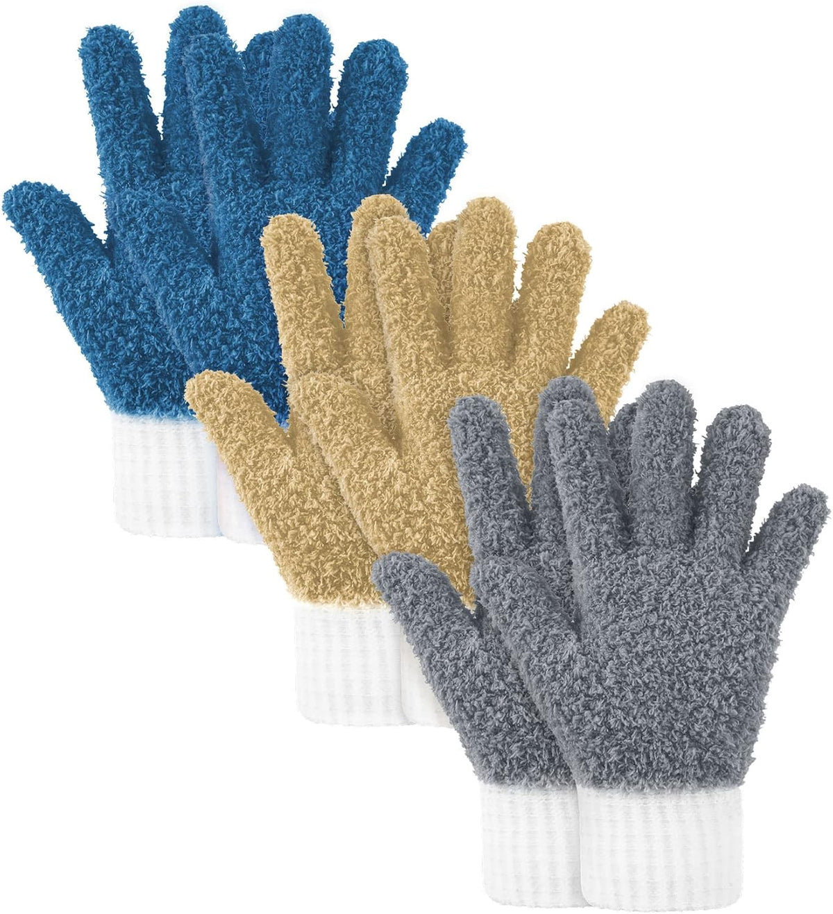 Bencailor 3 Pairs Microfiber Plant Dusting Gloves Leaf Cleaning Gloves for Indoor Plants, Blinds