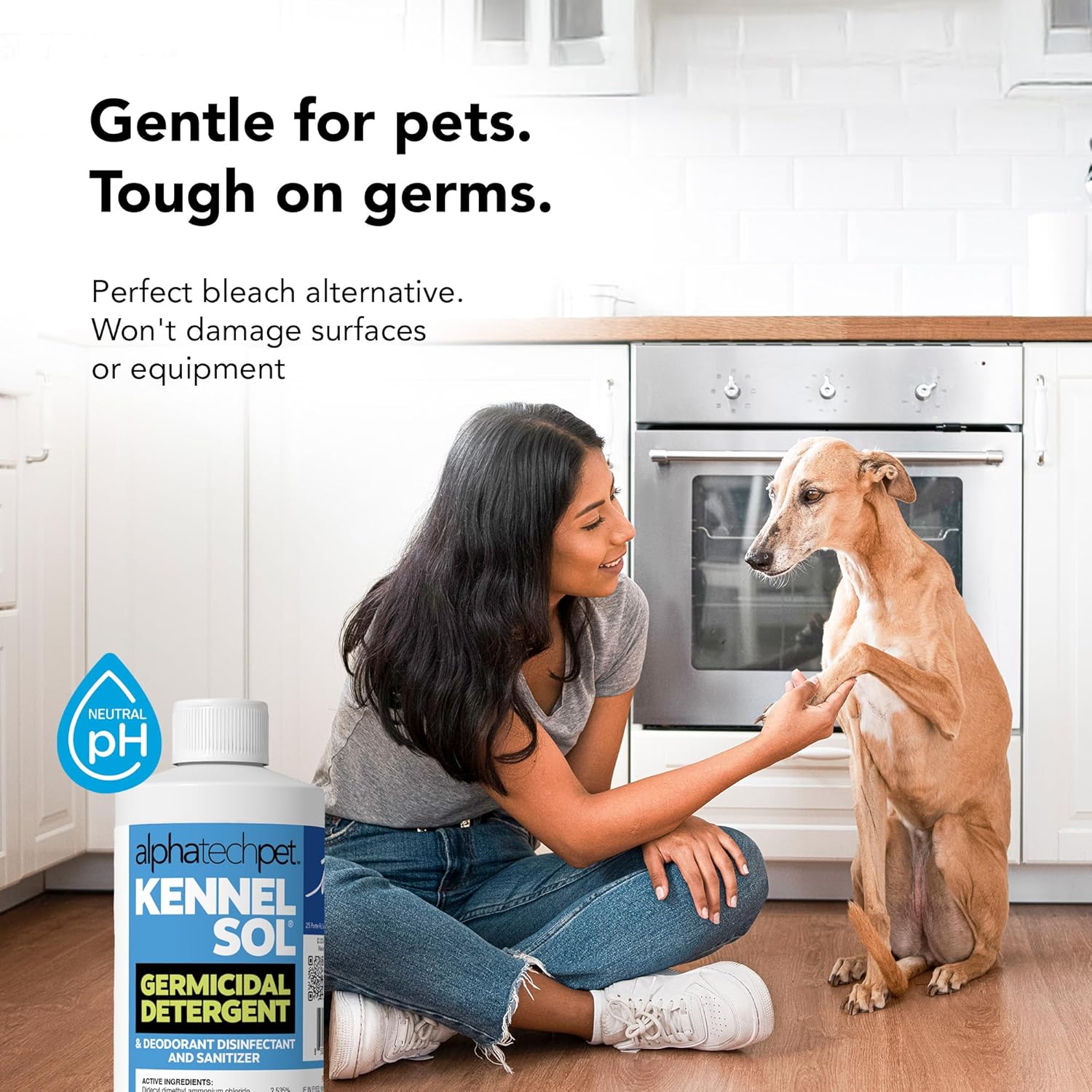 ATP KennelSol 1-Step Kennel Cleaner - 1 Pint Liquid Disinfectant, Effective Against Bacteria and