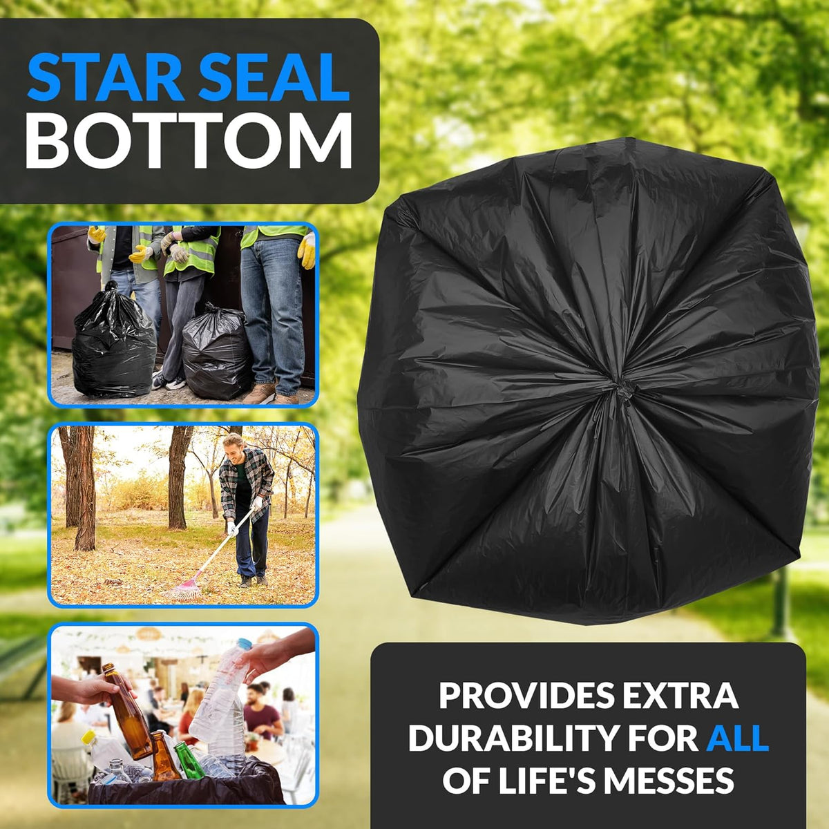 Reli. 30-33 Gallon Trash Bags Heavy Duty | 250 Count Bulk | Black Large Trash Bags 30+, 32 Gallon |