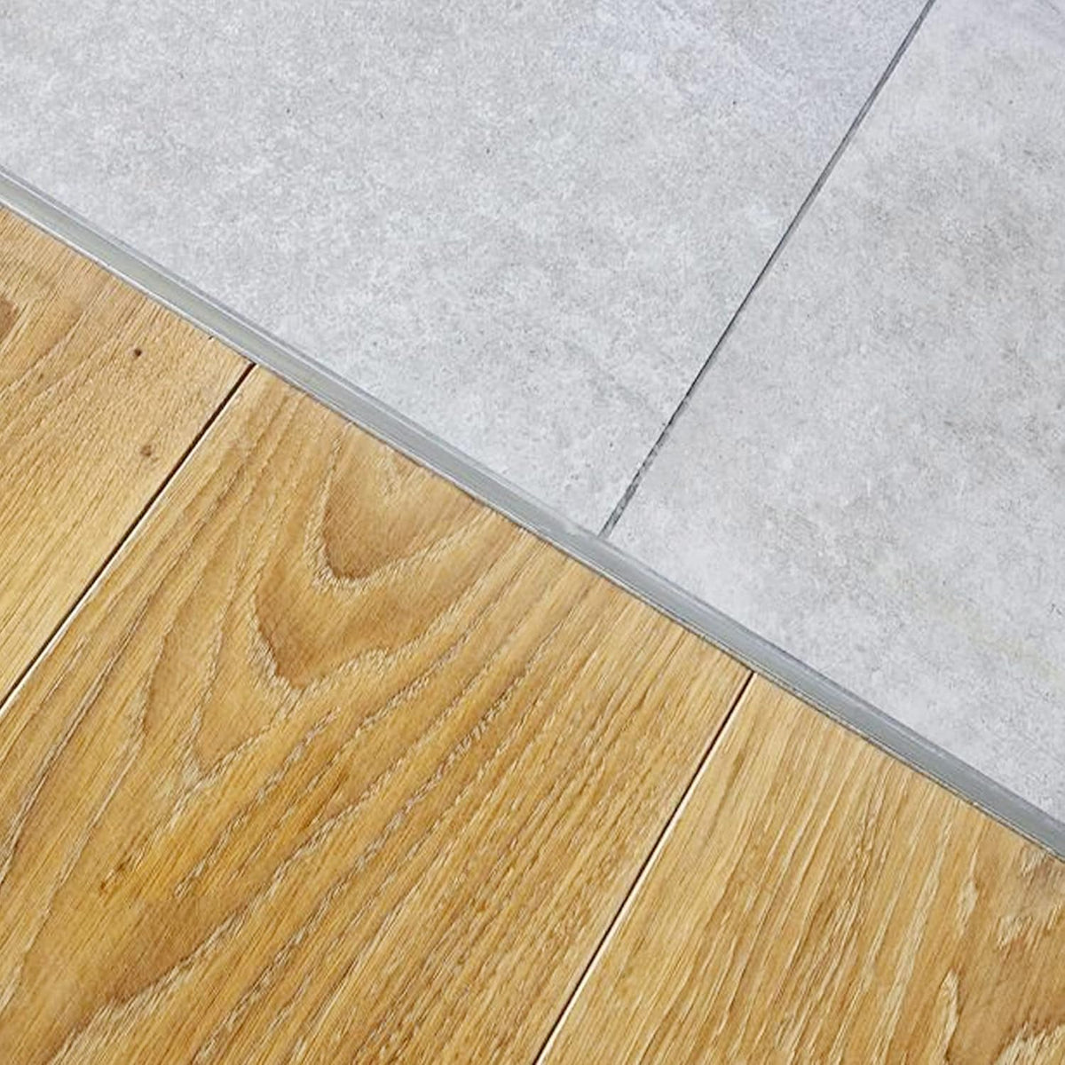 3Pcs Aluminum T Molding Trim & Floor Transition Strips, Flat Divider Strip for Door Threshold and