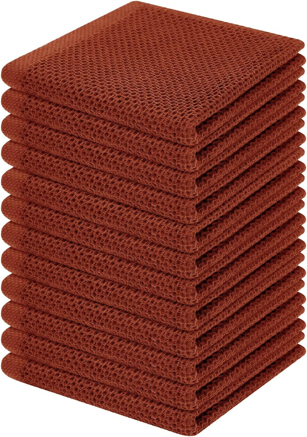 Homaxy 100% Cotton Waffle Weave Kitchen Dish Cloths, Ultra Soft Absorbent Quick Drying Dish Towels