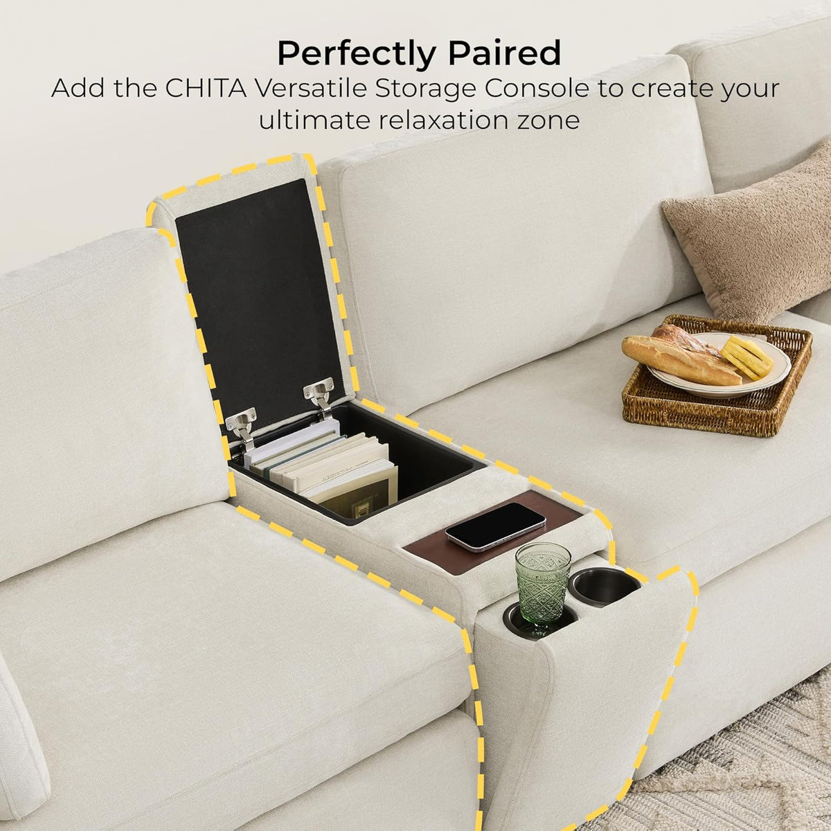 CHITA Oversized Modular Sectional Sofa, FSC Certified L Shaped Sectional Couches for Living Room