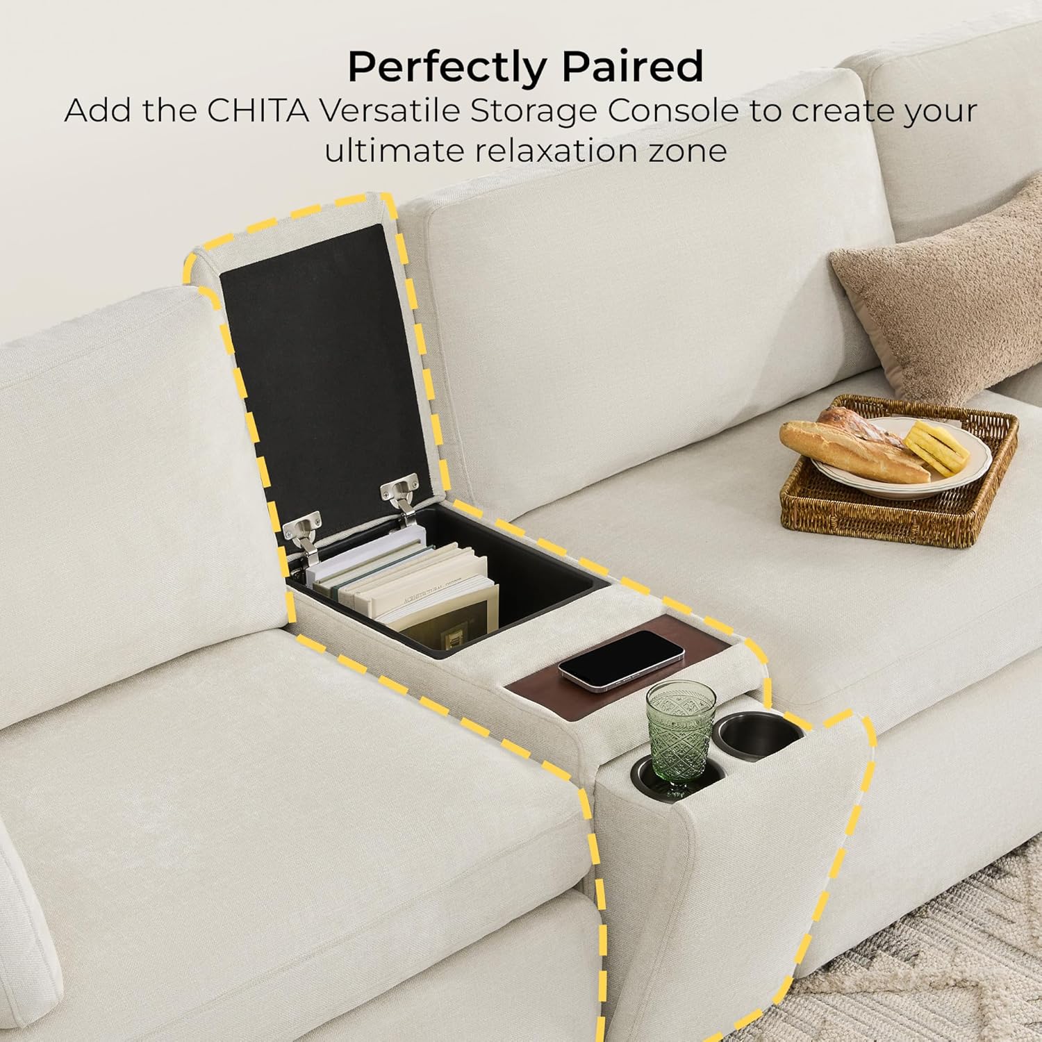 CHITA Oversized Modular Sectional Sofa, FSC Certified L Shaped Sectional Couches for Living Room