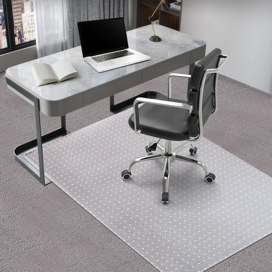 Vicwe Office Chair Mat for Carpeted Floors, 48"X36" Rectangle Desk Chair Mats with Studs for Low