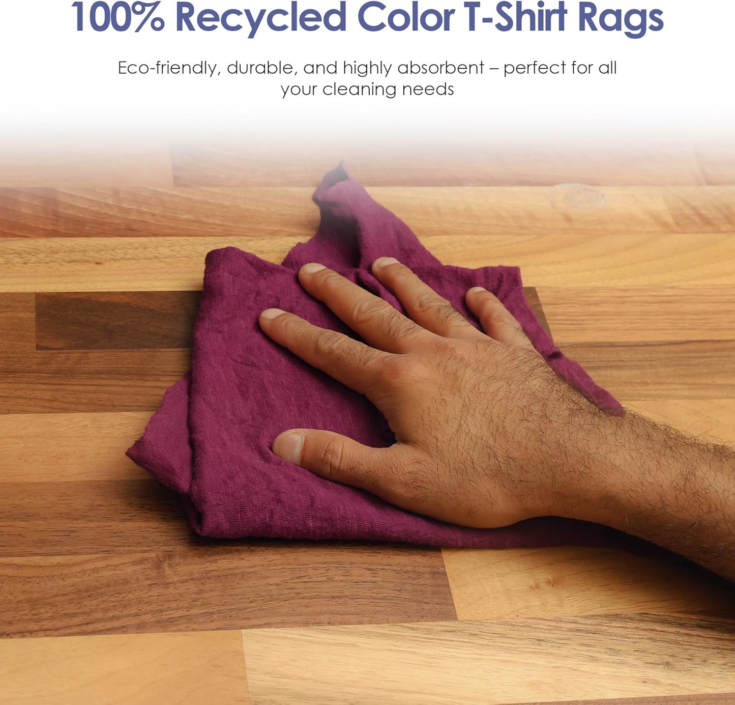 Huck & Terry Tshirt Bag of Rags Multicolored (50LB), Cotton Blend, Paint Cloth and Multipurpose