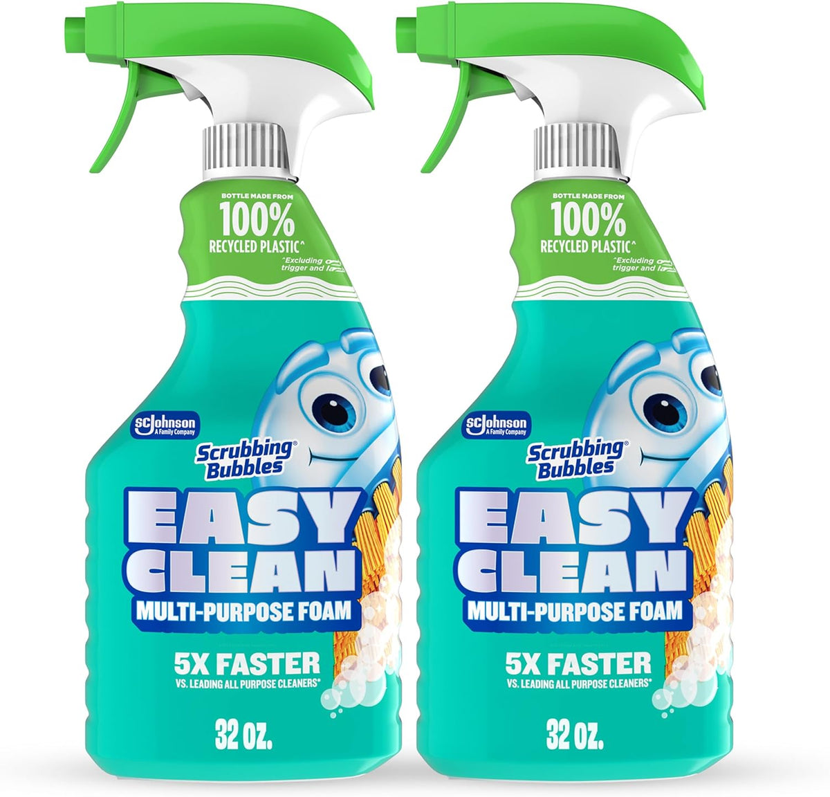 Scrubbing Bubbles Easy Clean Foaming Multipurpose Bathroom Cleaner Spray, Bottle Made from 100%