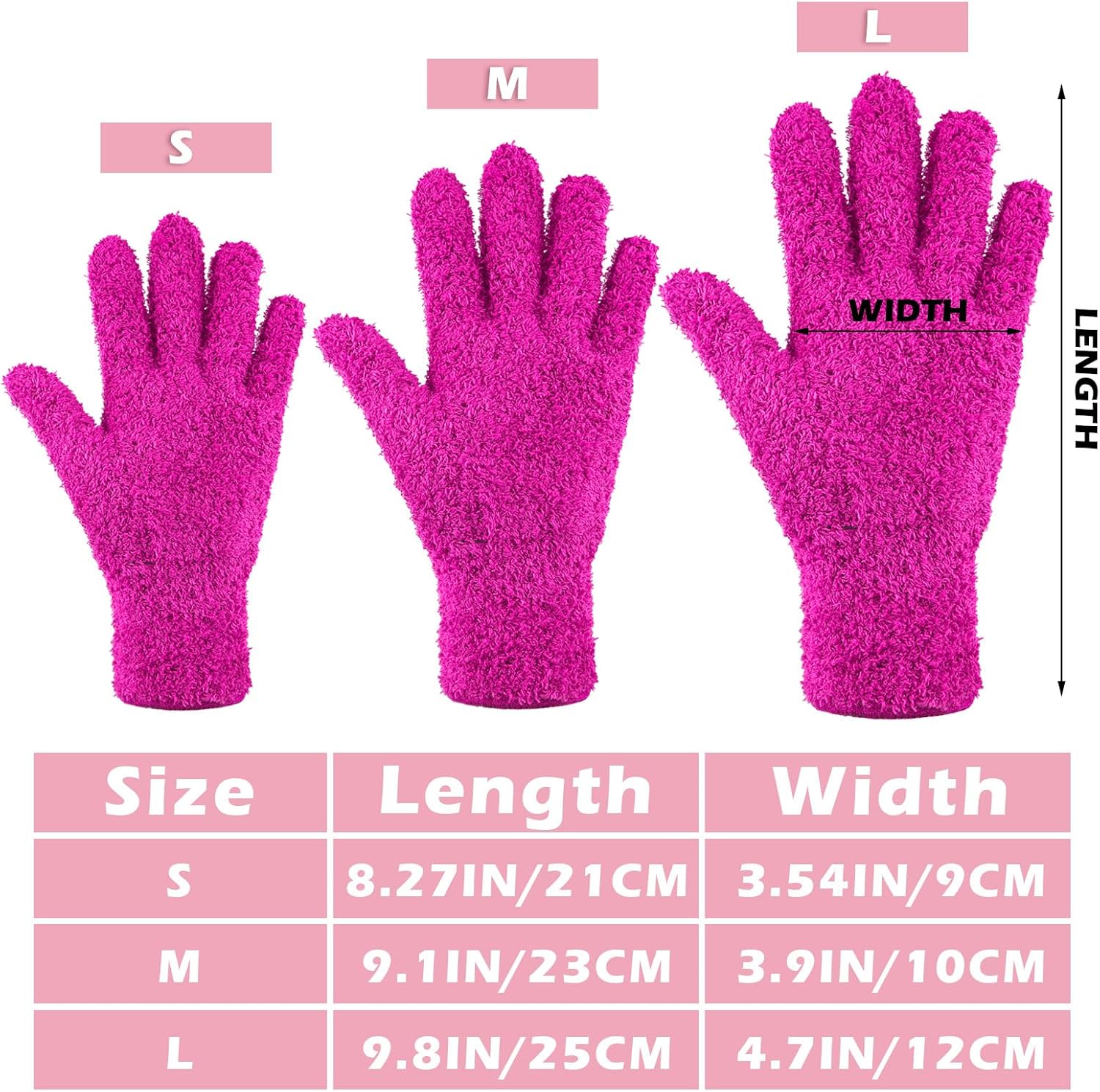 Patelai 3 Pairs Microfiber Plant Dusting Gloves Leaf Cleaning Gloves for Indoor Plants, Blinds