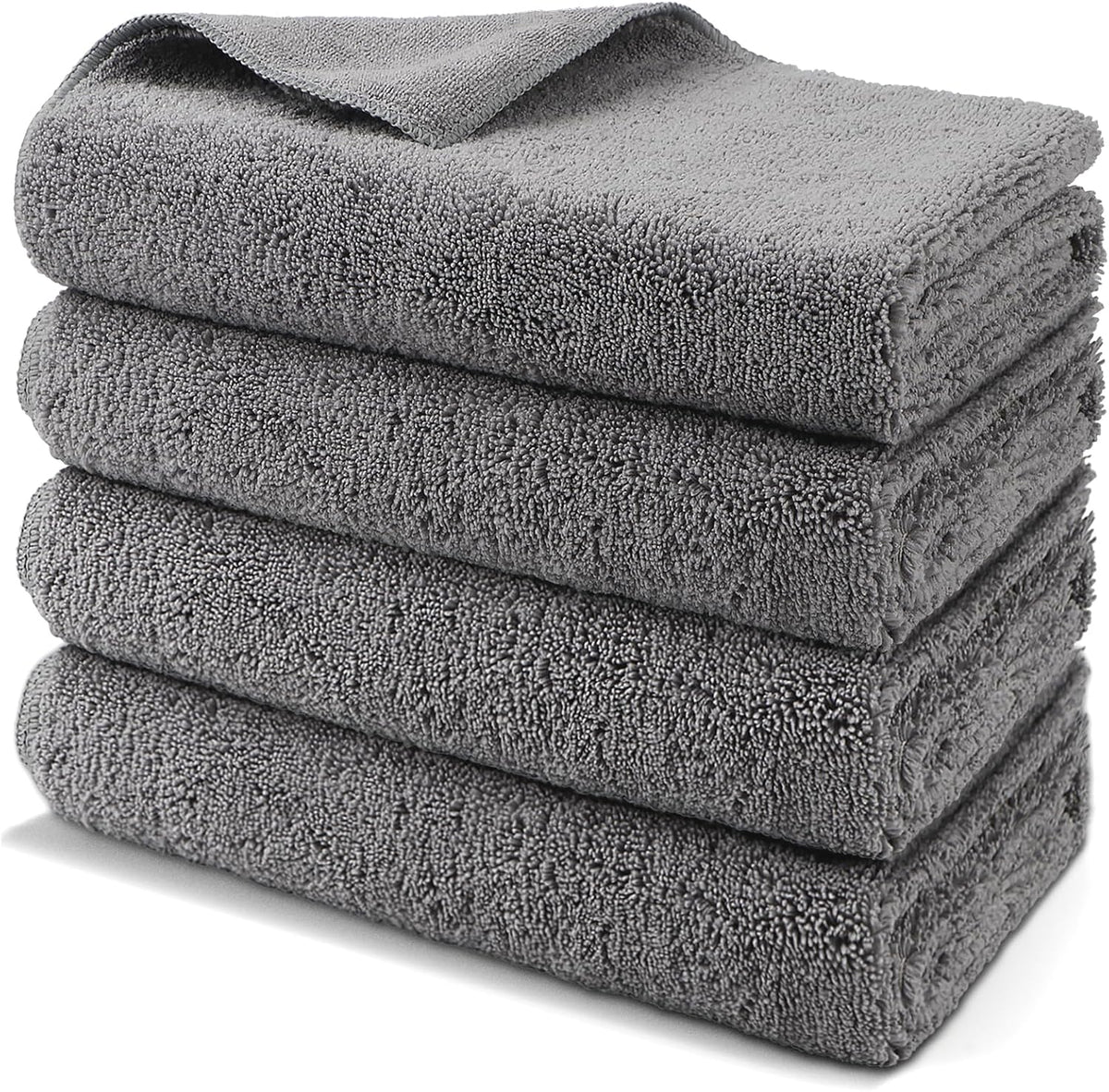 HOMEXCEL Professional Large Microfiber Car Drying Towels 4 Pack, Lint Free, Scratch Free, Highly