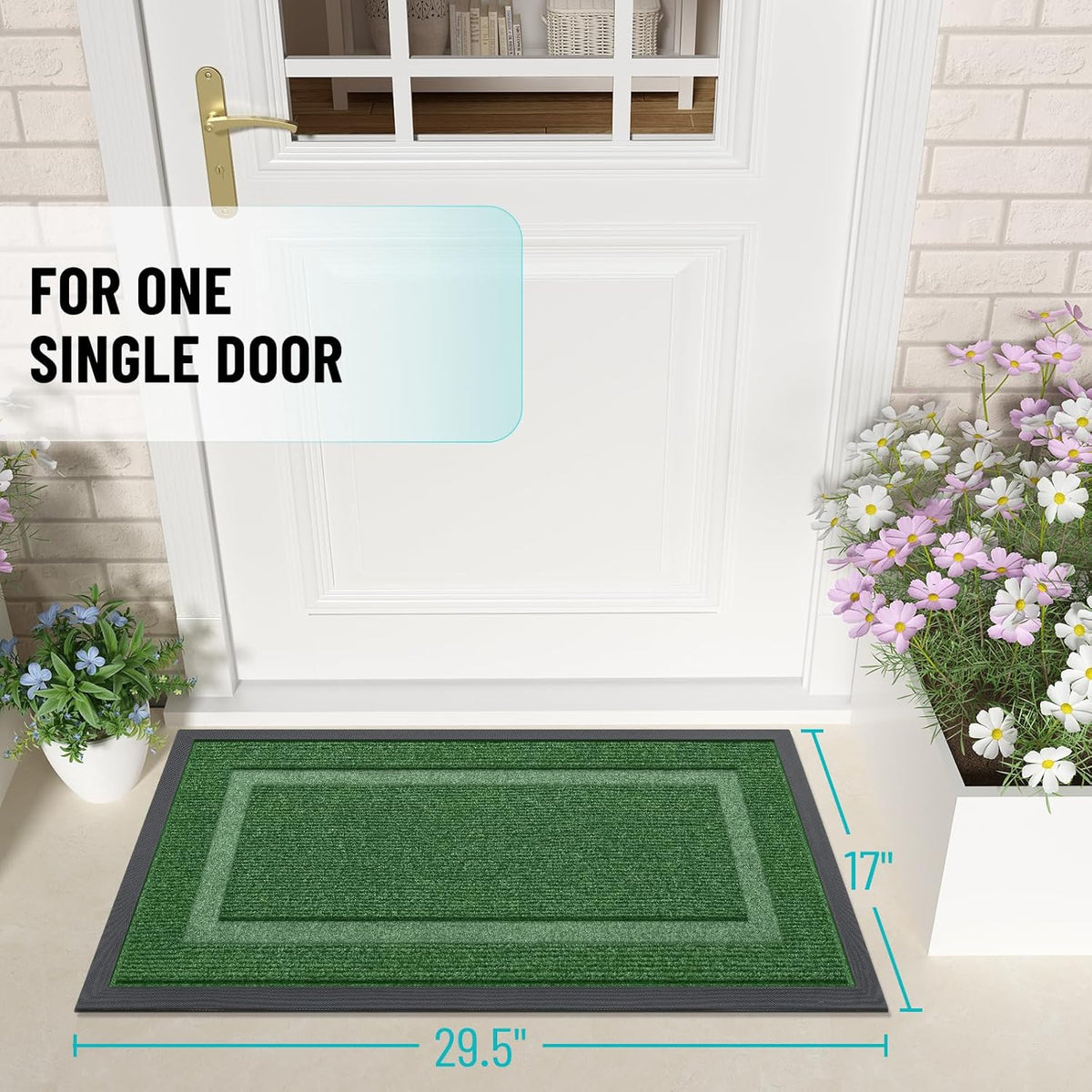 OLANLY Front Door Mat Indoor Outdoor Entrance, Waterproof All-Season, All-Weather Doormat, Sturdy