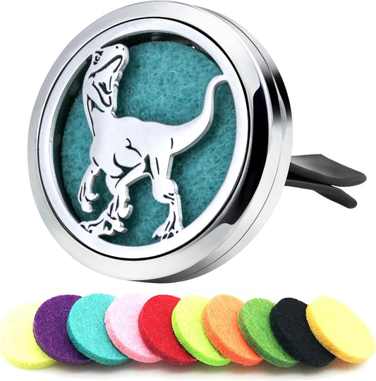 AZNECK Car Essential Oil Diffuser Vent Clip Car Diffuser Vent Clips Dinosaur Air Freshener 10 Felt