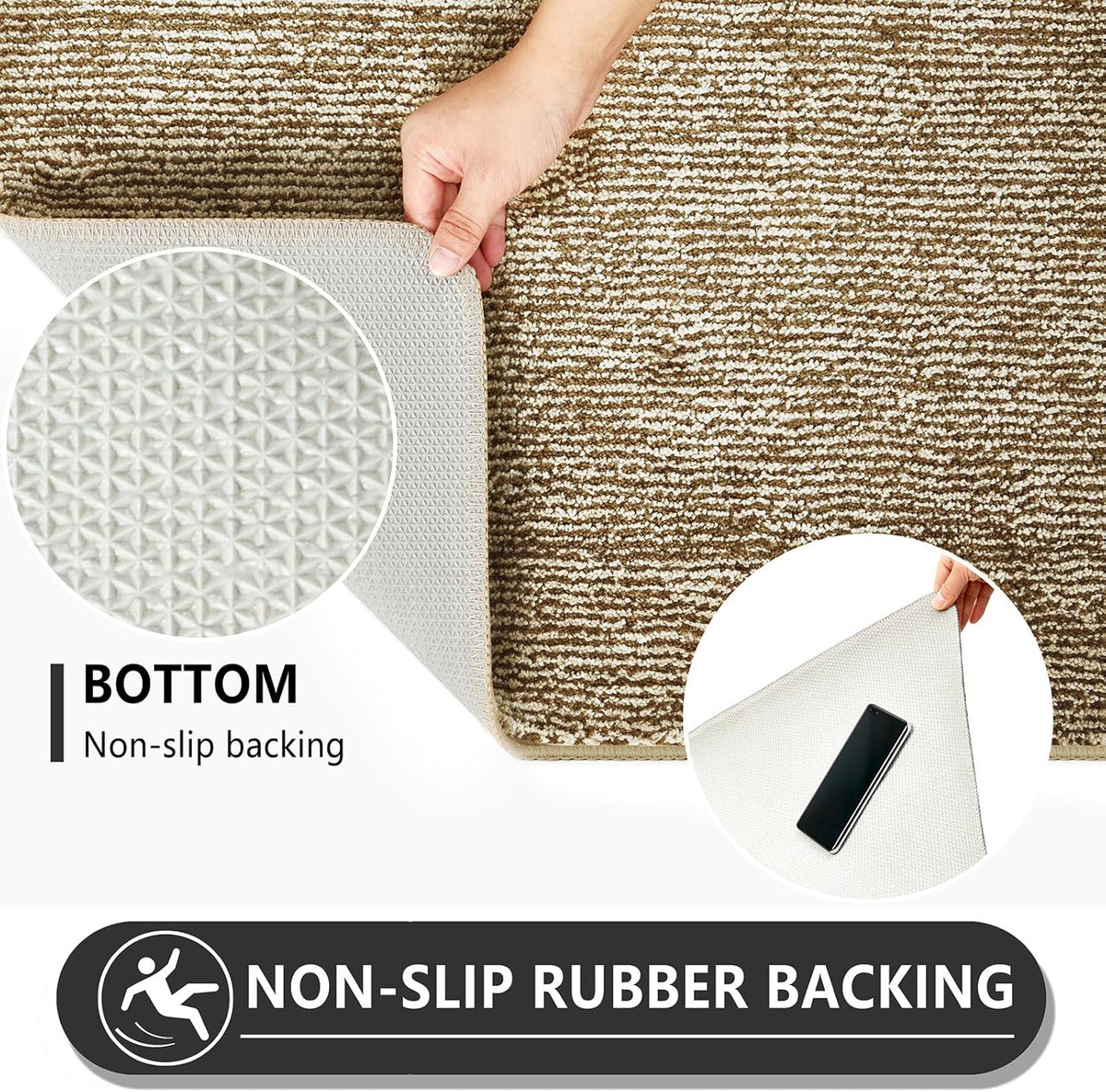 REFETONE Indoor Doormat, Front Door Mat 24"x36" Absorbent Rubber Backing Non Slip Back Door Mats