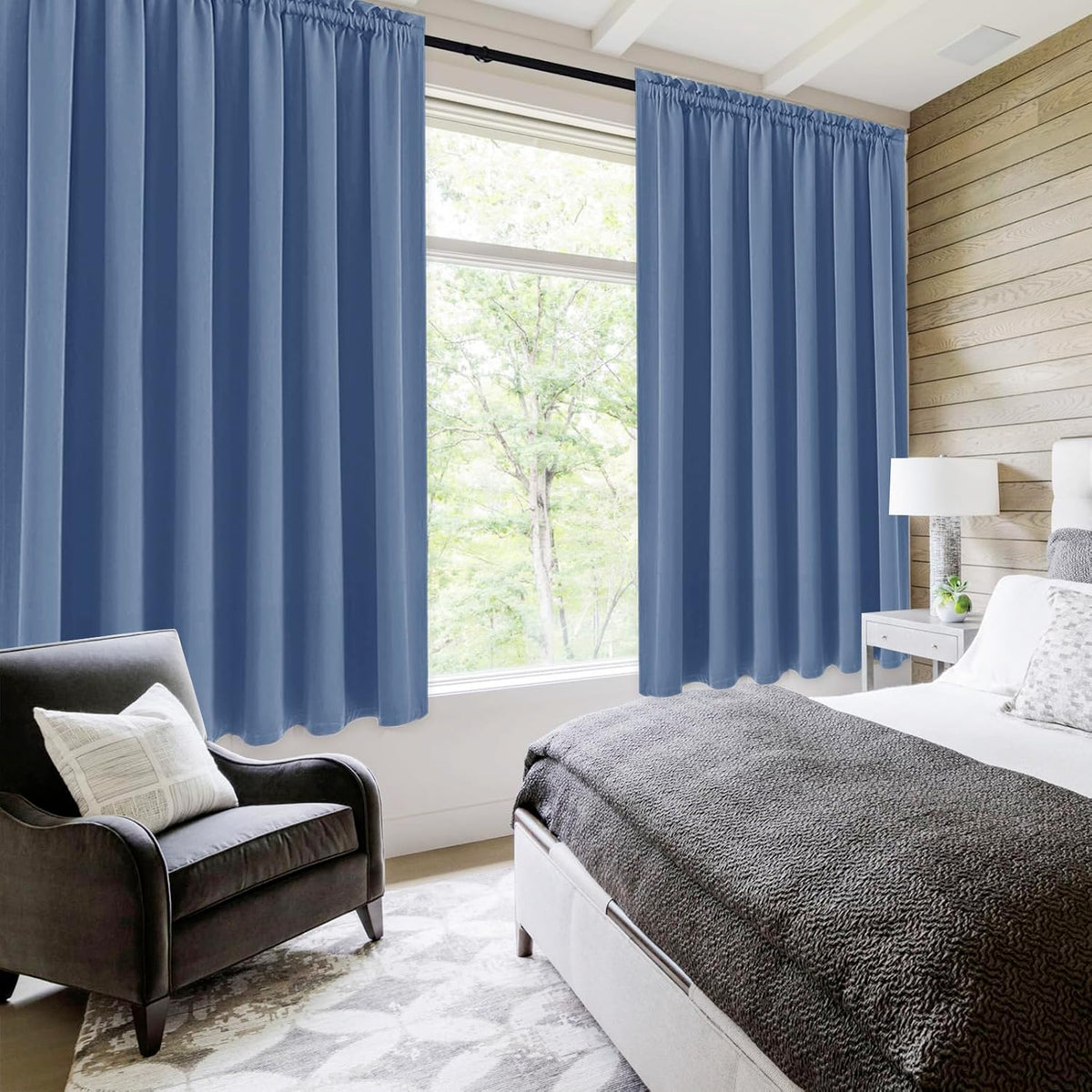DWCN Blackout Curtains for Living Room Thermal Insulated, Energy Saving & Noise Reducing Bedroom