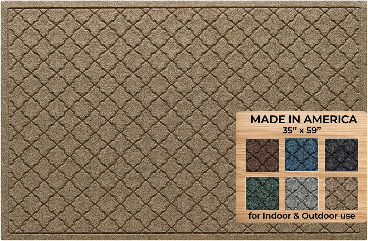 WaterHog Heavy Duty Doorway Mat, 3' x 5', Made in USA, Durable & Skid-Resistant Entryway Mat