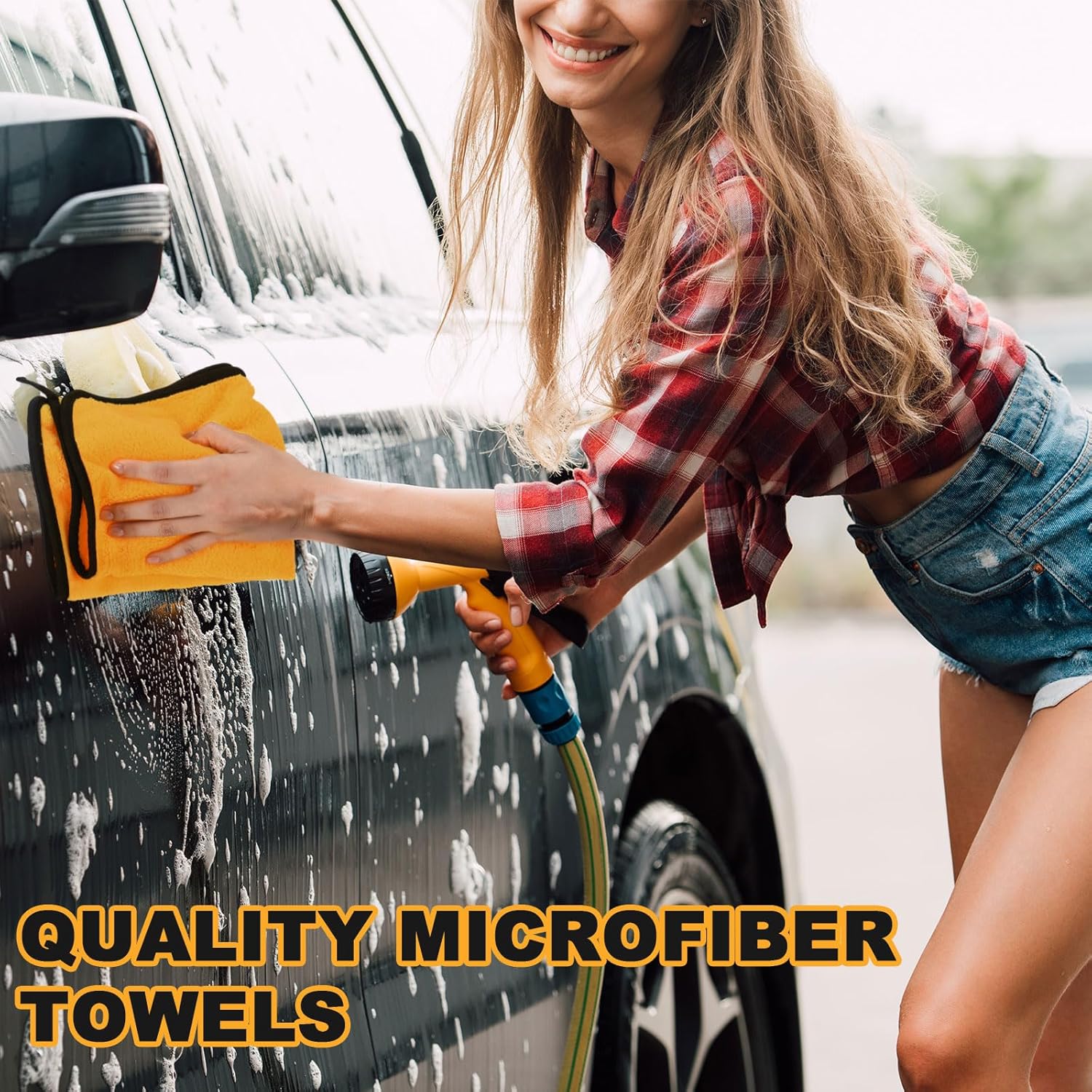 Tallew 80 Pcs Microfiber Towels 16 Inch x 16 Inch Microfiber Cloth Car Drying Towels for Cars