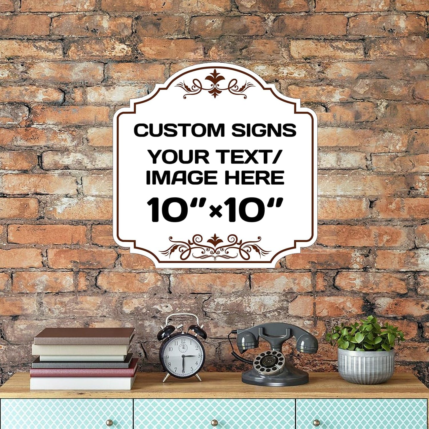 Custom Aluminum Weatherproof Metal Sign - Indoor/Outdoor, Personalized Text & Picture, Hazard