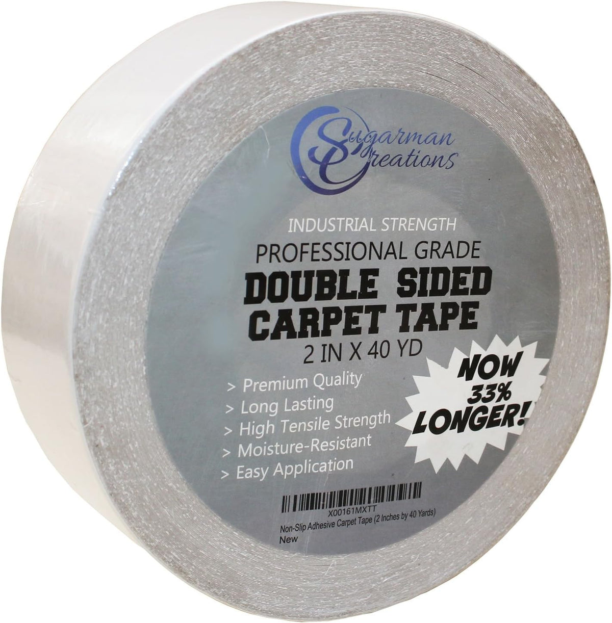 Strongest Double Sided Carpet Tape, 2 Inch by 40 Yard, 120 feet! 2X More! 5 Stars Professional