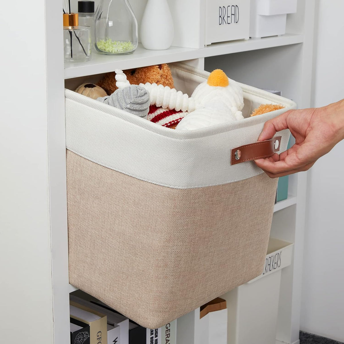 DULLEMELO Fabric Storage Cubes,13 inch Cube Stroage Bins for Empty Gift Basket,Toy Nursery Storage
