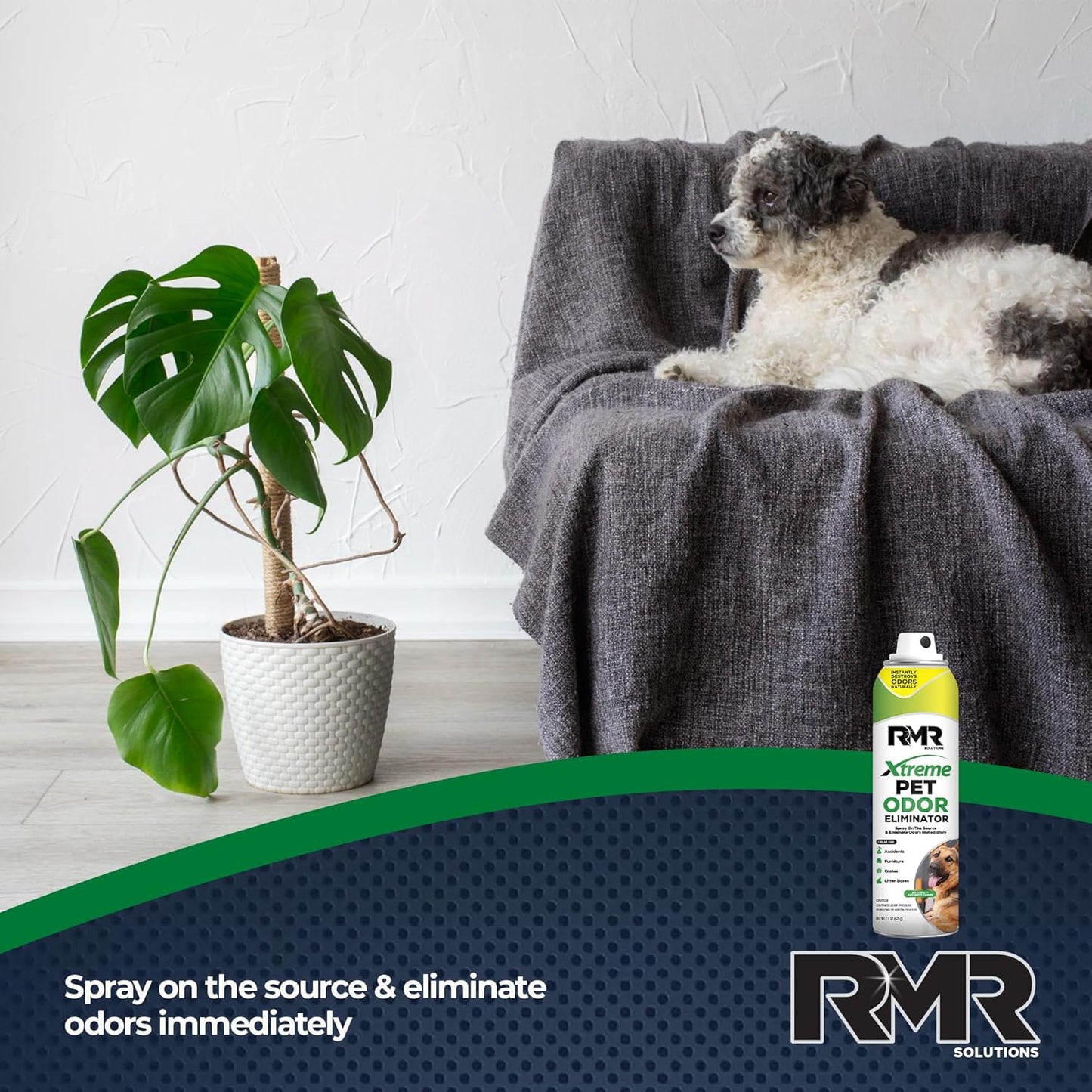 RMR Xtreme Pet Odor Eliminator Spray - Neutralize Strong Urine, Litter, Furniture, Crate, and