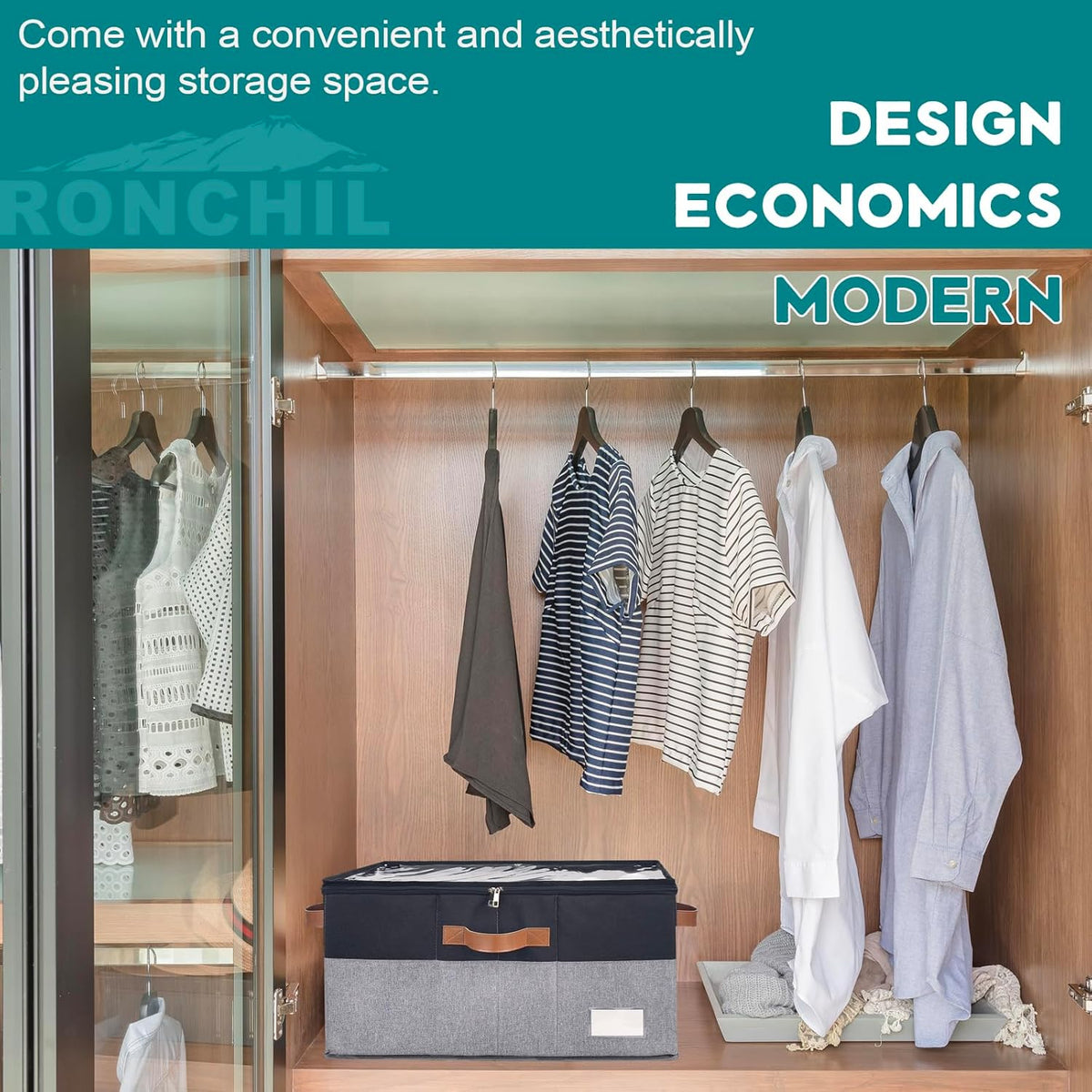 Shoe Organizer for Closet, Foldable Shoe Storage Bins with Clear Cover, Space Saving Shoes Holder