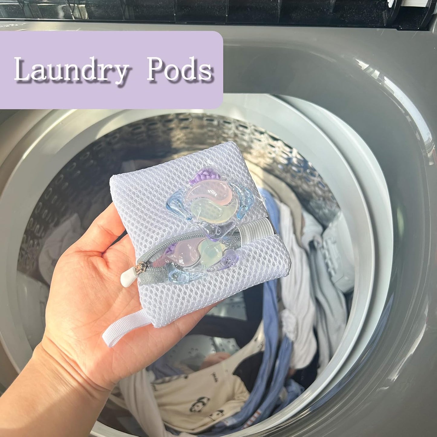 4PCS Laundry Pod Anti-Sticking Bag Laundry Pods Dissolution Protection Bag Scent Beads Bags Durable