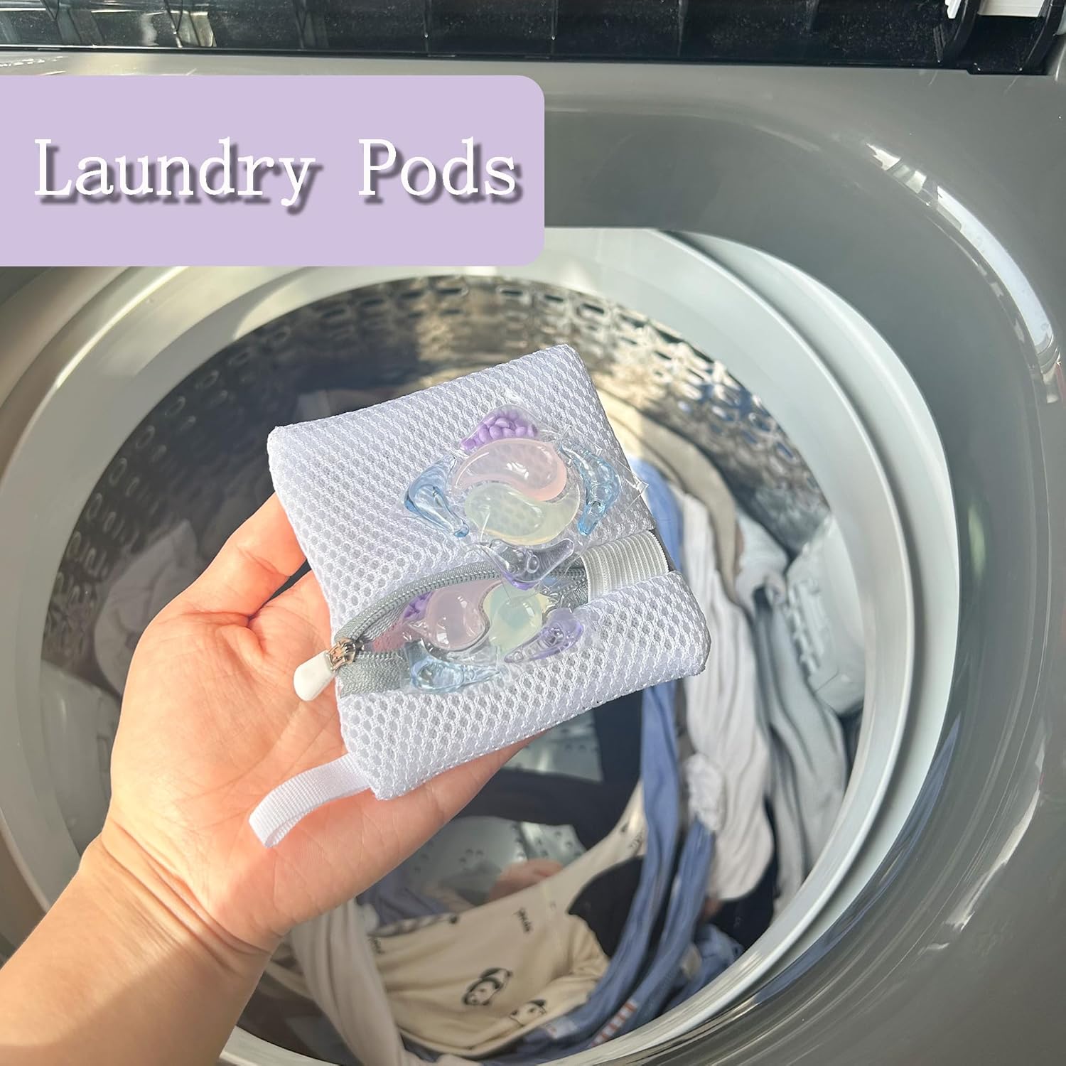4PCS Laundry Pod Anti-Sticking Bag Laundry Pods Dissolution Protection Bag Scent Beads Bags Durable