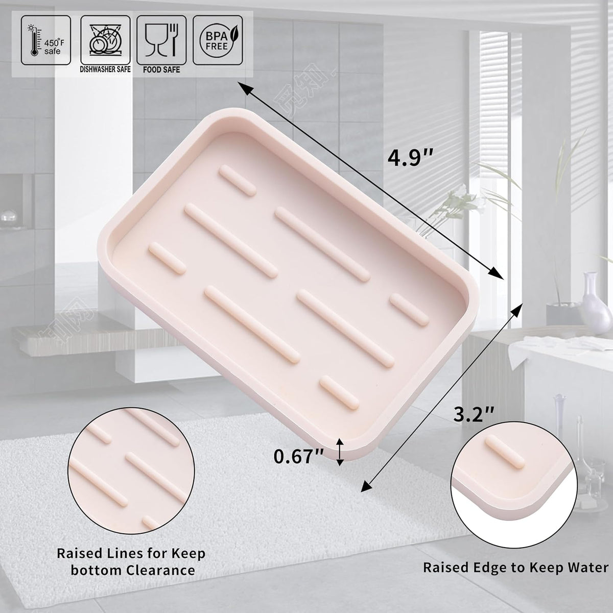 Silicone Kitchen Sink Organizer Tray for Multiple Usage,Easy Clean Sponges Holder for Kitchen