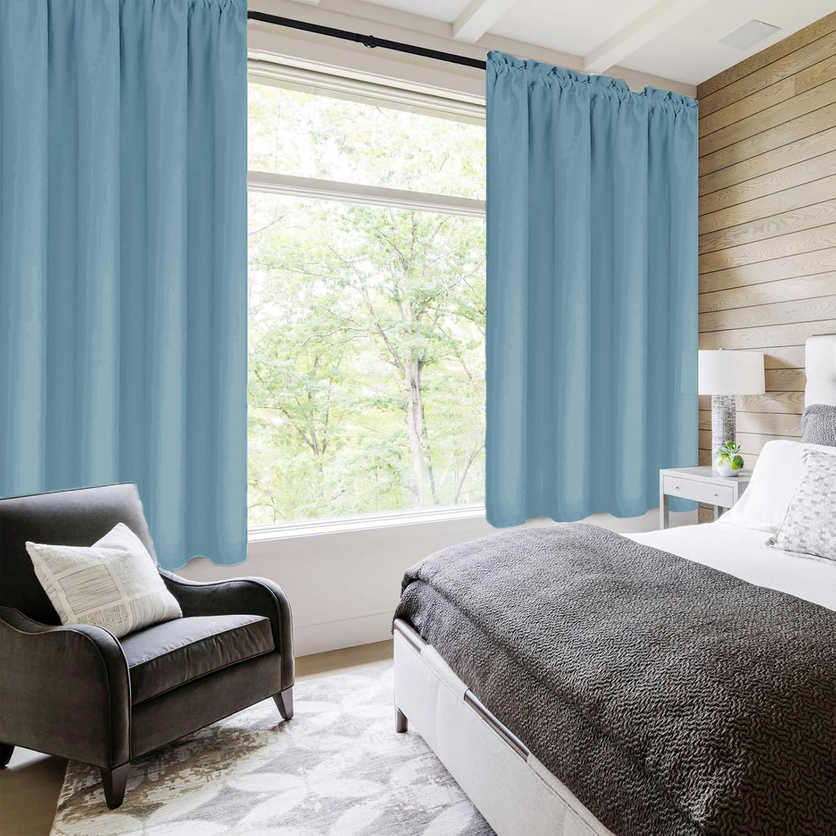 DWCN Blackout Curtains for Living Room Thermal Insulated, Energy Saving & Noise Reducing Bedroom
