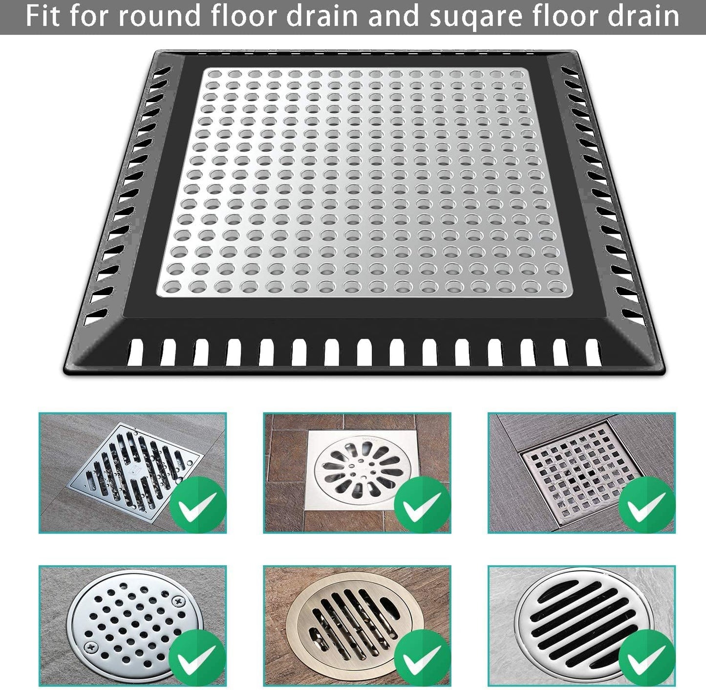Shower Hair Catcher/Drain Strainer/Drain Hair Catcher Shower Cover for Bathroom Floor Drain