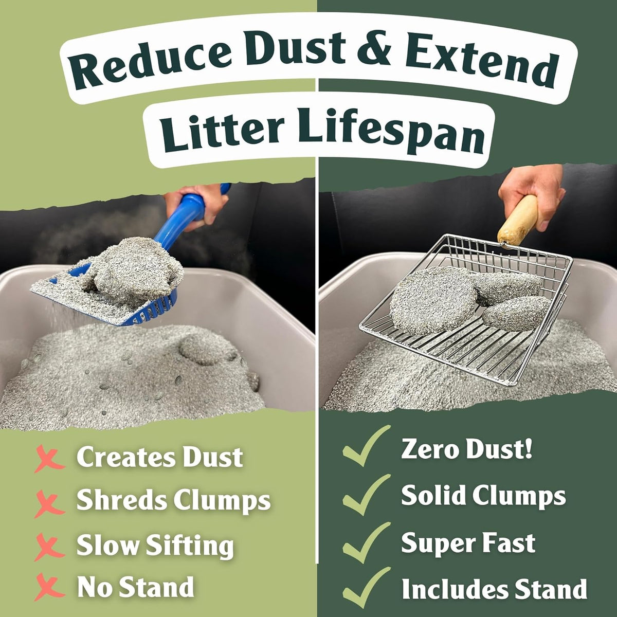 Sprinkle & Sweep Litter Box Deodorizer - Cat Litter Deodorizer Non Toxic and Safe for Kittens
