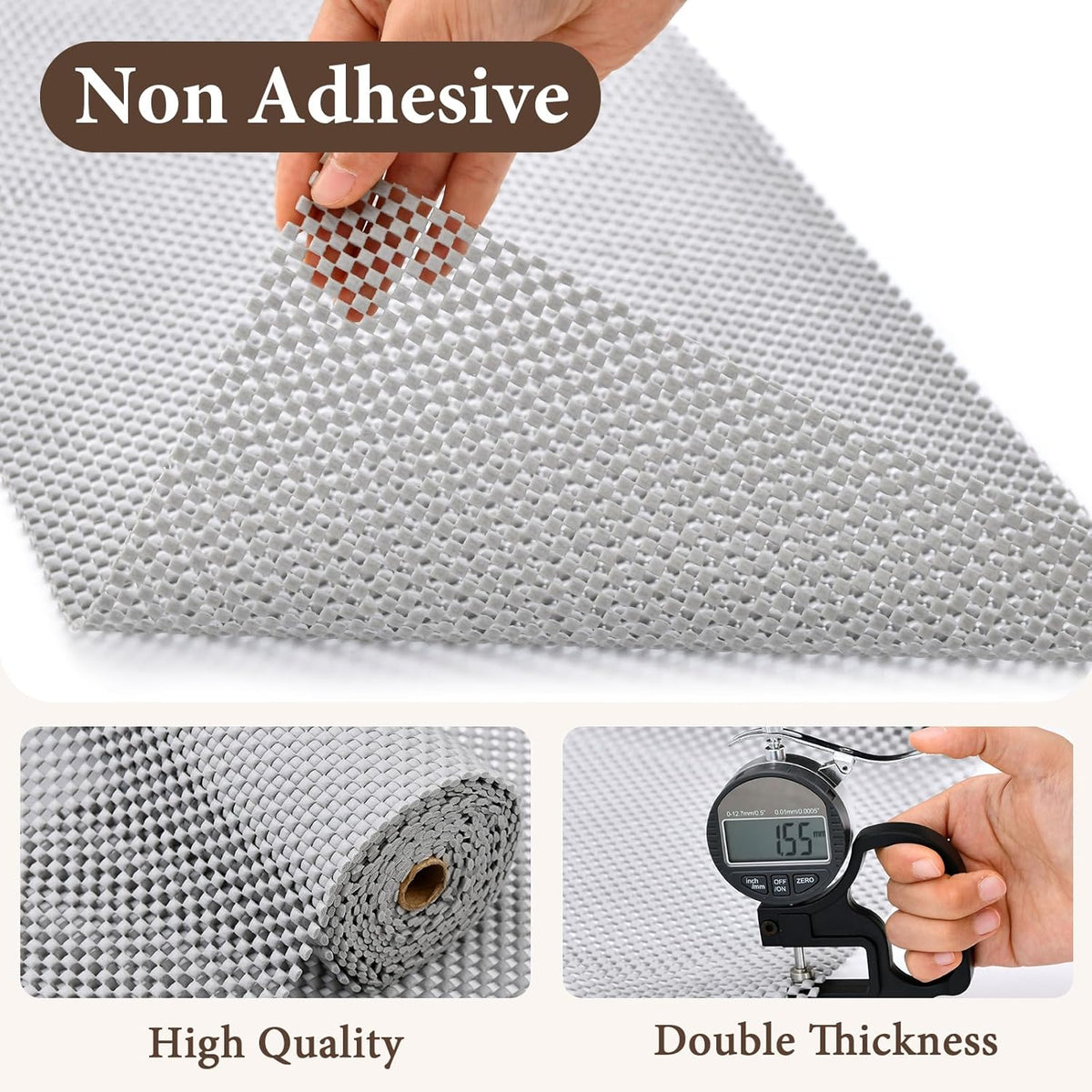 Shelf Liners for Kitchen Cabinets Non Adhesive Shelf Liner Paper Non-Slip Thickened Drawer Liner