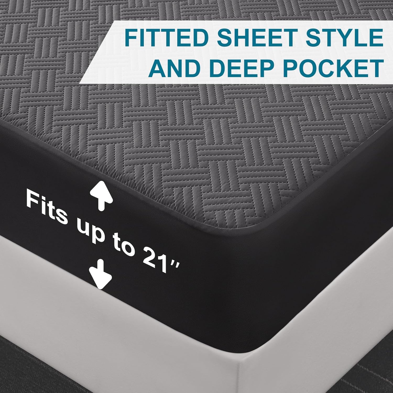 Waterproof Mattress Protector California King Size - Breathable, Noiseless, Ultra-Soft Bed Cover