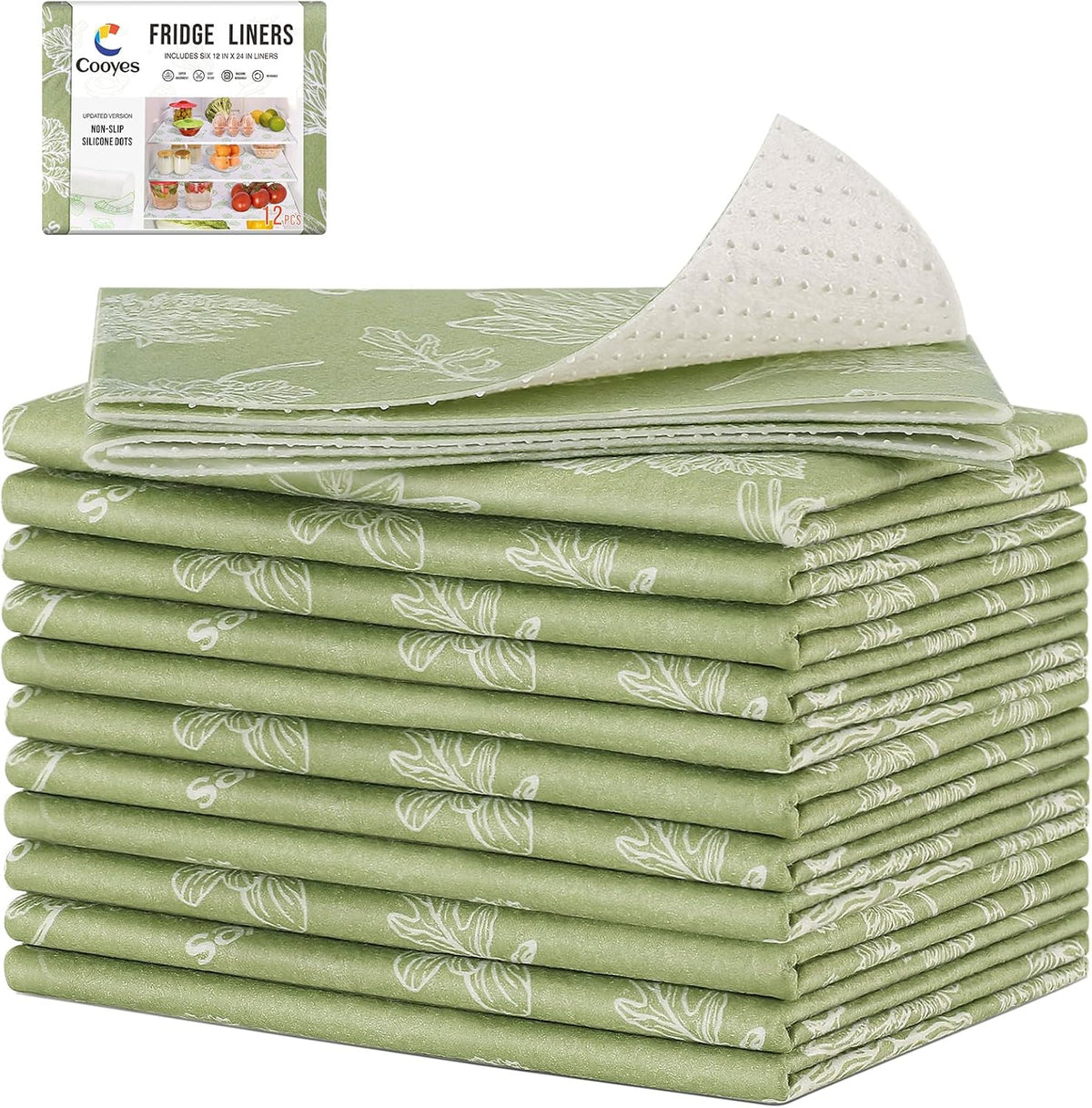 Cooyes Drawer & Shelf Liner for Kitchen Cabinets, Breathable Cloth Material, Machine Washable